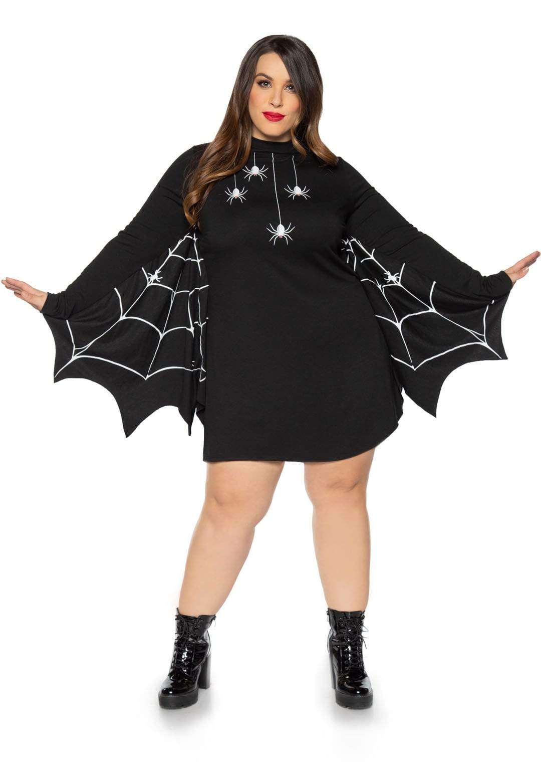 Plus Size Spider T-Shirt Dress Leg Avenue 86885X