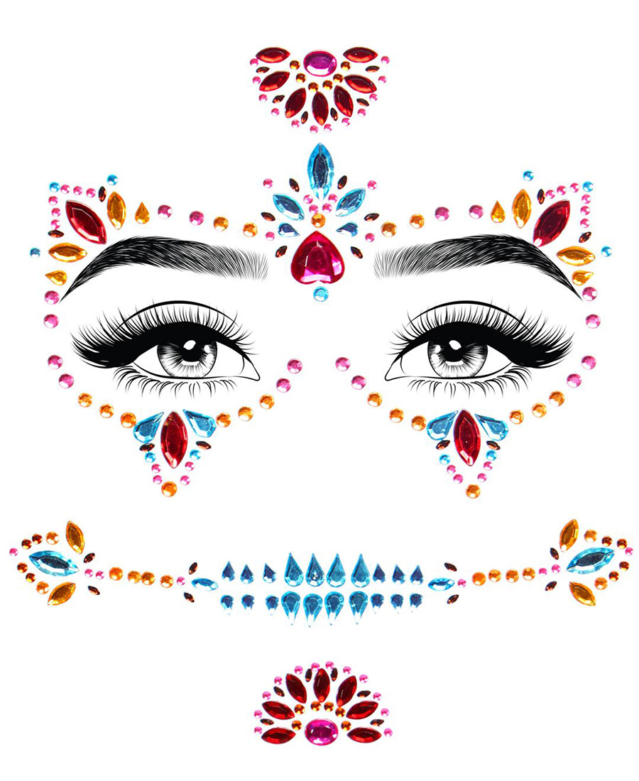DOTD Adhesive Face Jewels Sticker Leg Avenue EYE020