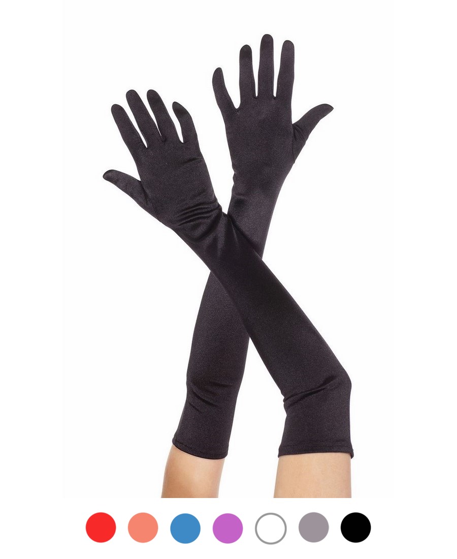 Opera Length Satin Gloves Music Legs 452