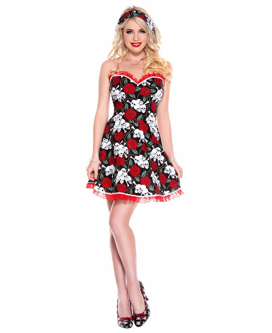 Brand New Pin Up Attractive Gal Costume Music Legs 70782 - Picture 3 of 4