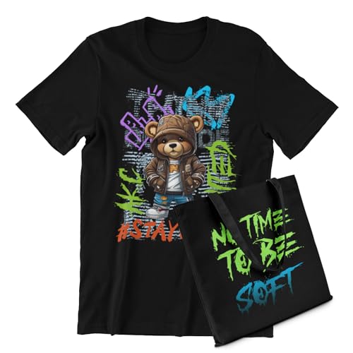 AKC No Time to Be Soft T-Shirt and Tote Bag Set, Urban Streetwear Collection - Picture 10 of 13