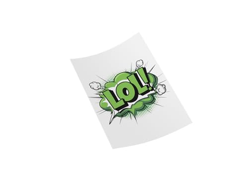 Comic Speech Bubble DTF Iron-on Transfer Designs, LOL Wow Cool Prints - Picture 10 of 10