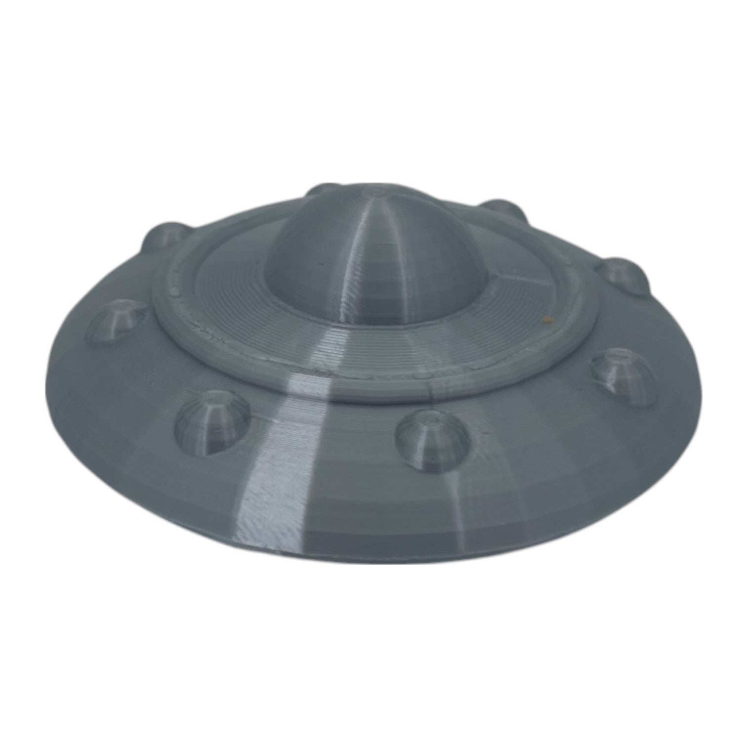Z Scale 1:220 Retro Style UFO Spacecraft Metallic Silver | Model