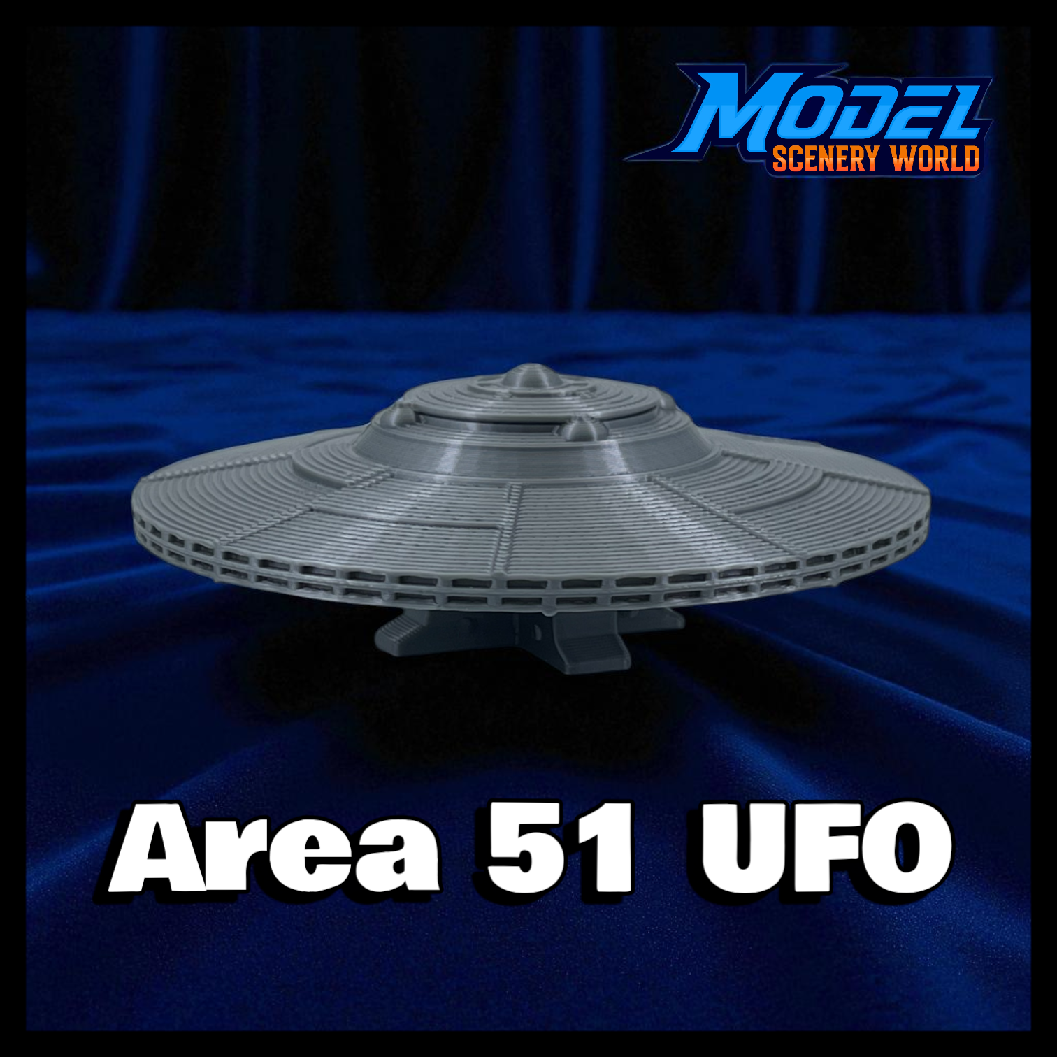 G Scale 1:24 Area 51 UFO Spacecraft Metallic Silver | Model