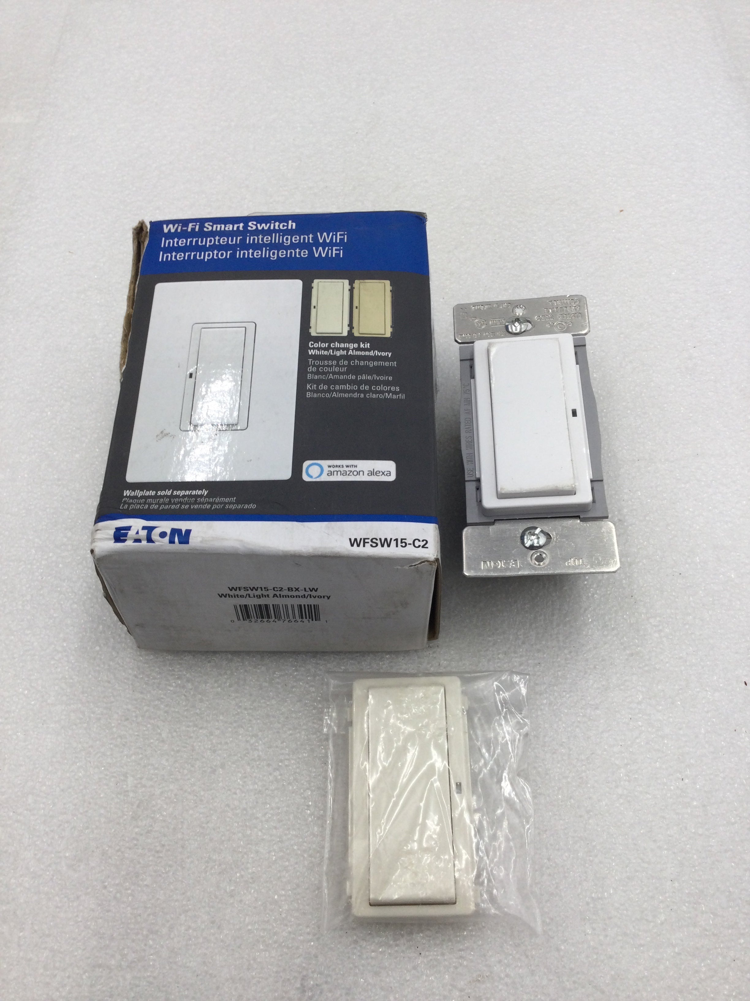 Eaton WFSW15-C2-BX-LW 15 Amp 120 VAC Wi-Fi Smart Switch-White/Lt Almond/Ivory - Picture 11 of 11