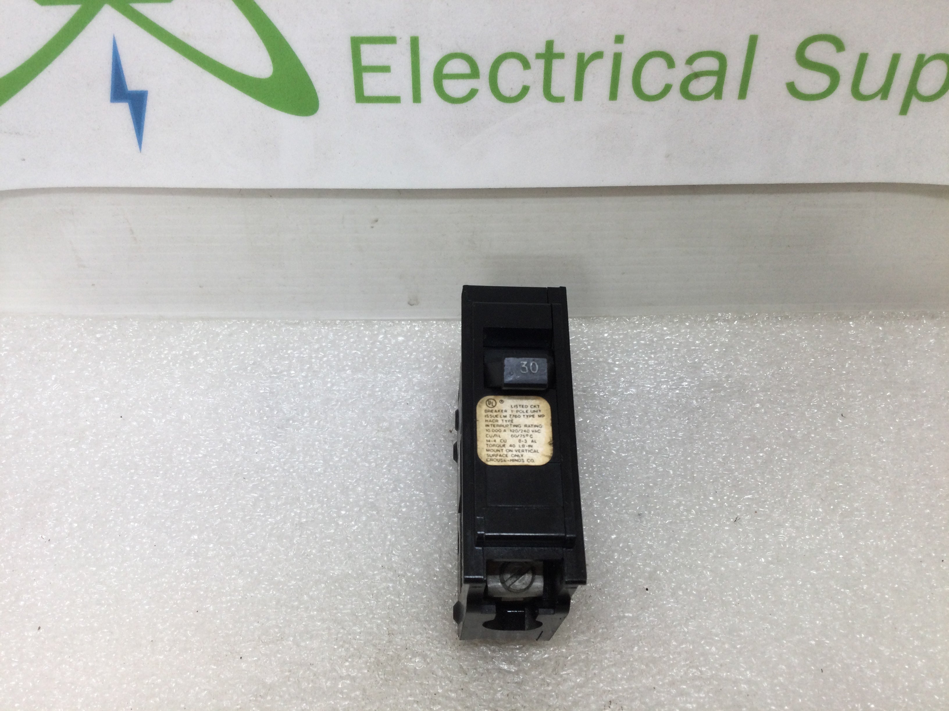 Interruptor de circuito Crouse-Hinds/Arrow Hart MP130 1 polo 30 amperios tipo MP-C - Imagen 9 de 10