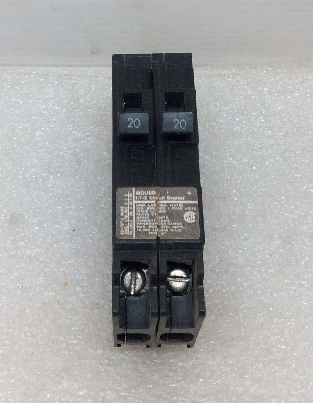 Q2020 Siemens/ITE Gould Q2020 Single Pole 20A/20A Tandem Type QT Circuit ...