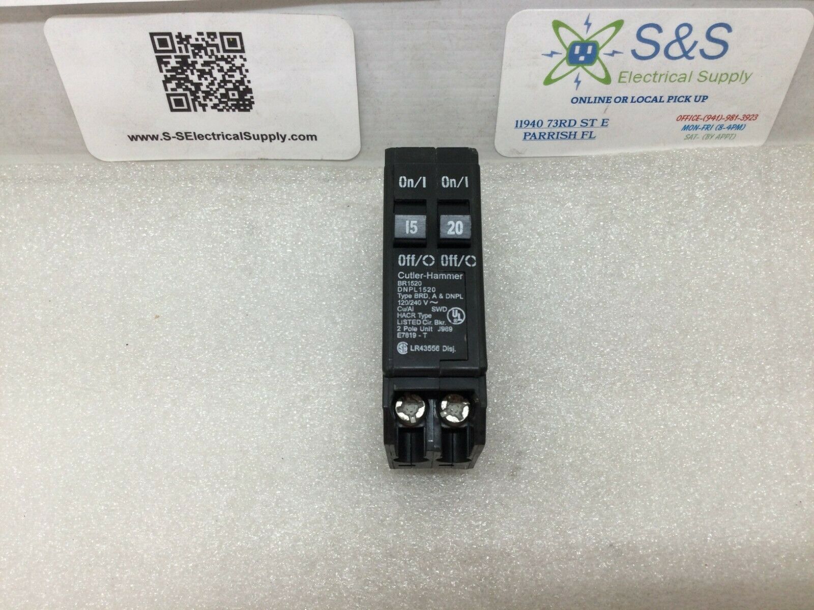 Disyuntor Cutler Hammer BR1520 15/20A 2 polos 120/240V tipo BRD, A y DNPL - Imagen 8 de 8
