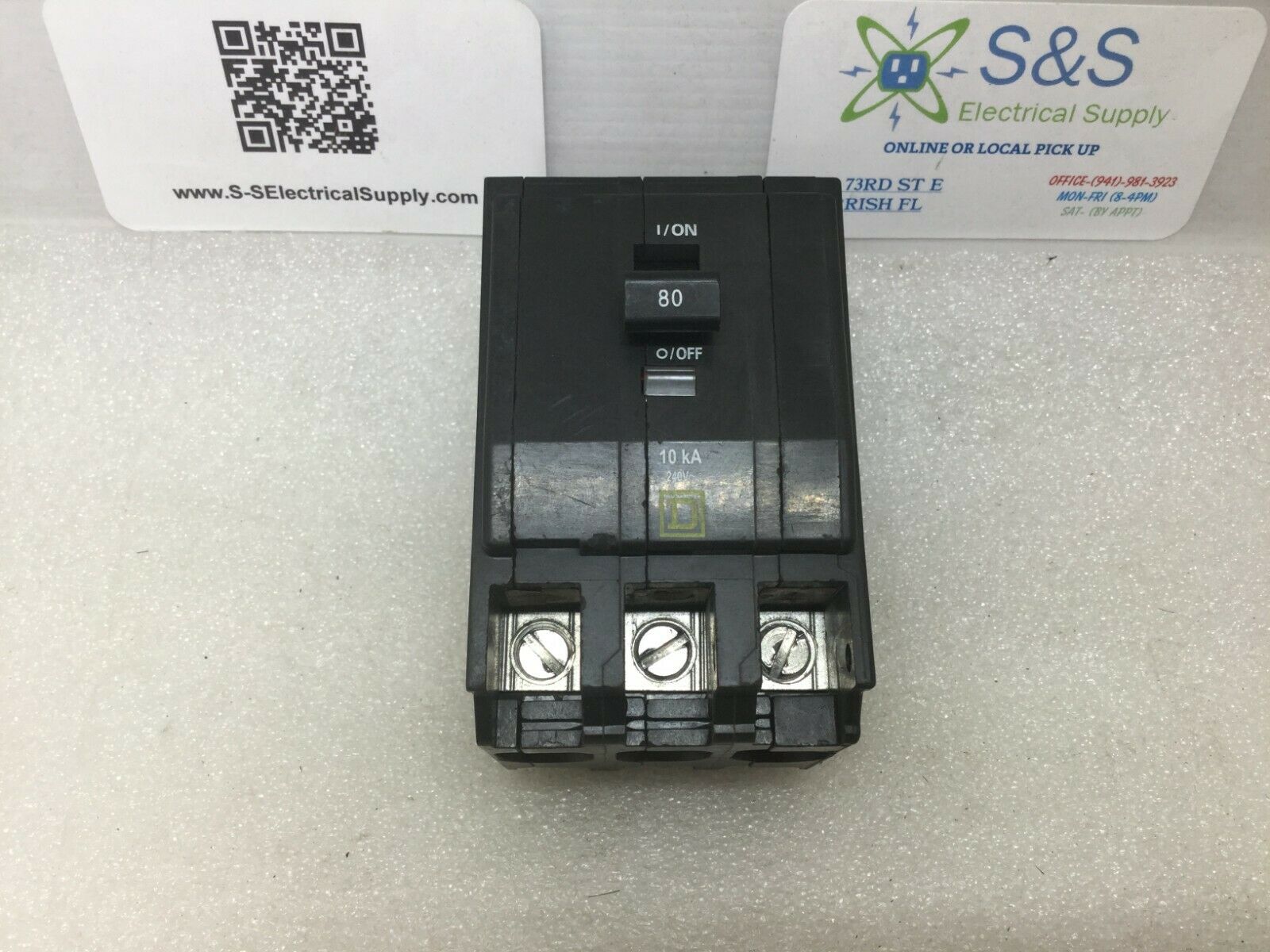 Disyuntor Square D QOB380 3 polos 80 amperios 240v 10ka perno - Imagen 12 de 12