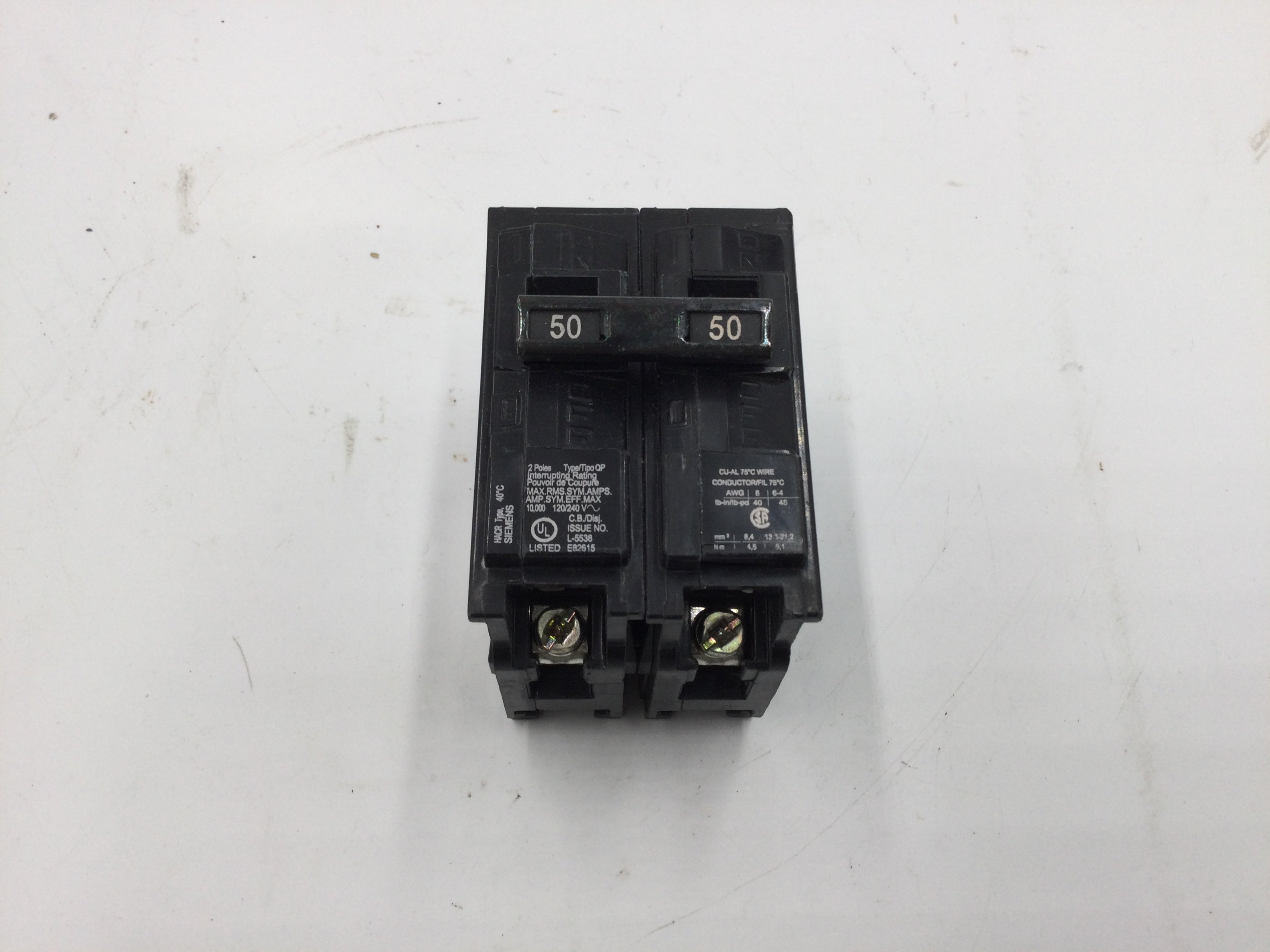 Disyuntor ITE/Siemens/Gould Q250 50 Amp 2 polos 120/240V - Imagen 9 de 10