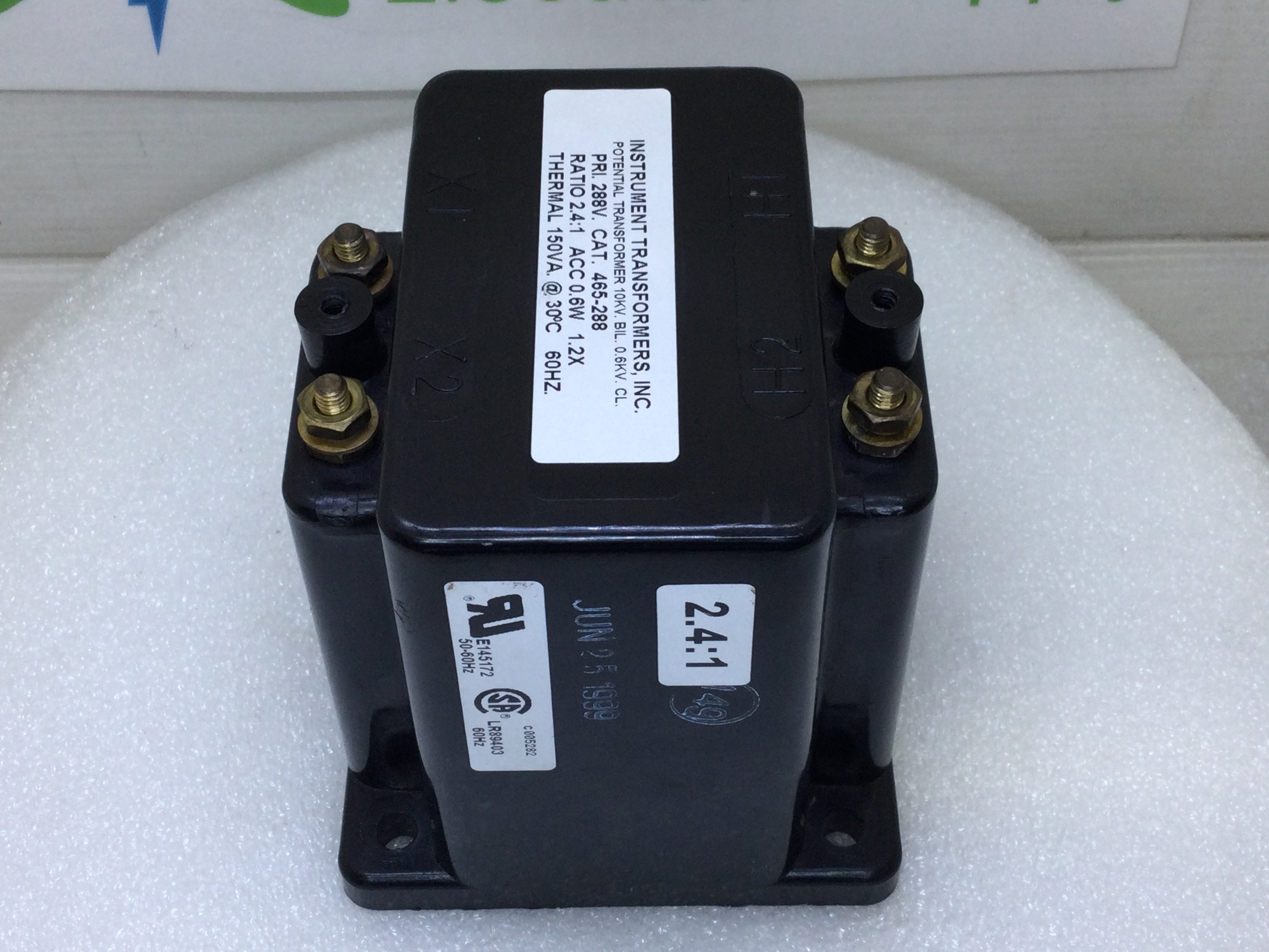 Instrument Transformers 465-288 Potential Transformers 50/60Hz Ratio 2.4:1 - Picture 10 of 10