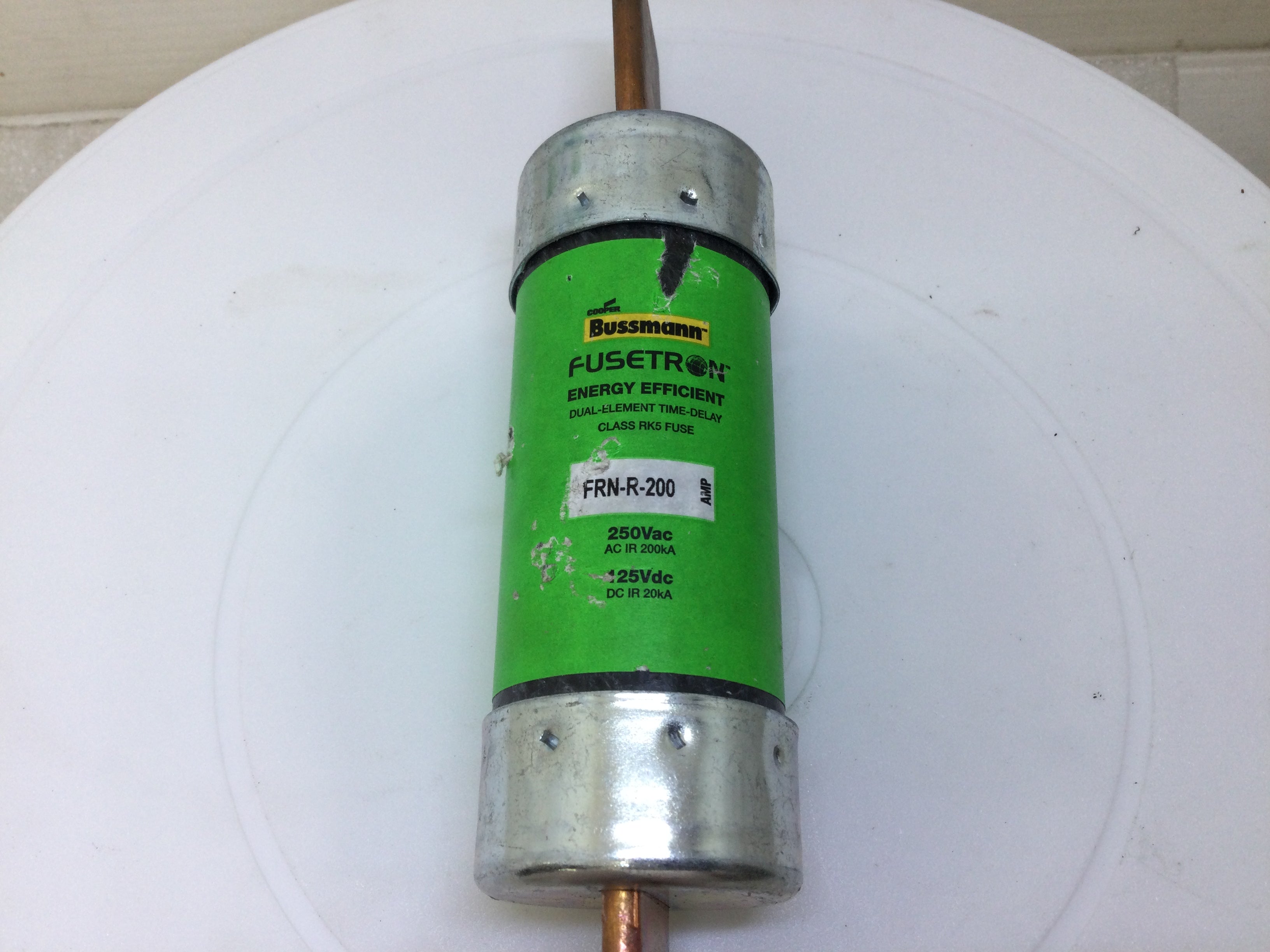 Fusible de retardo de tiempo de doble elemento Fusetron/Bussman FRN-R-200 200 amperios 250 V - Imagen 7 de 8
