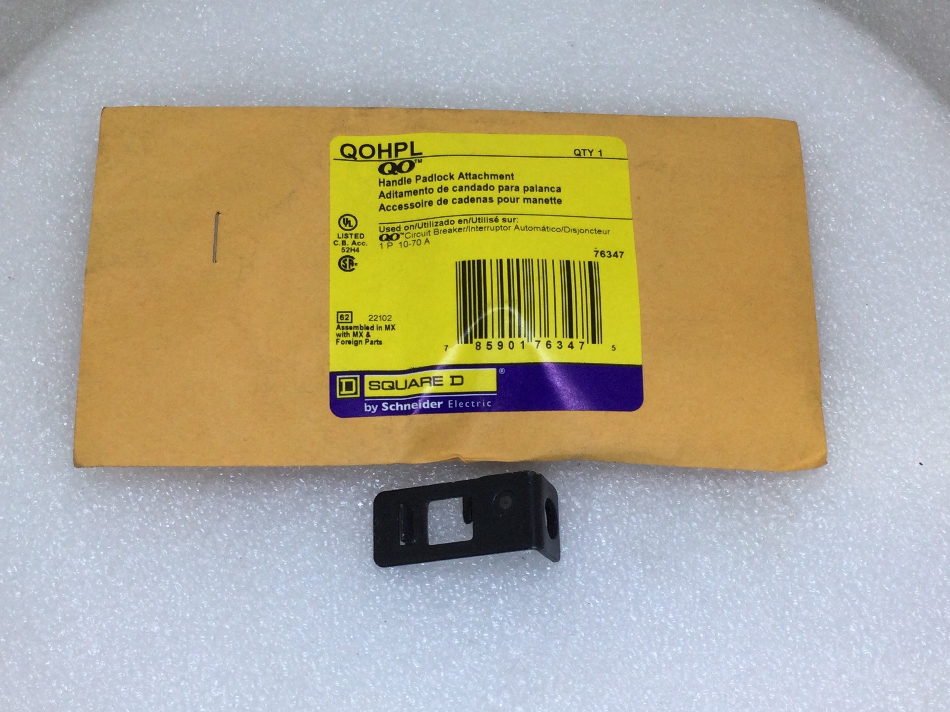 Square D QOHPL Padlock Attachment For 1 Pole QO GFI and QO EPD Breakers - Picture 5 of 6