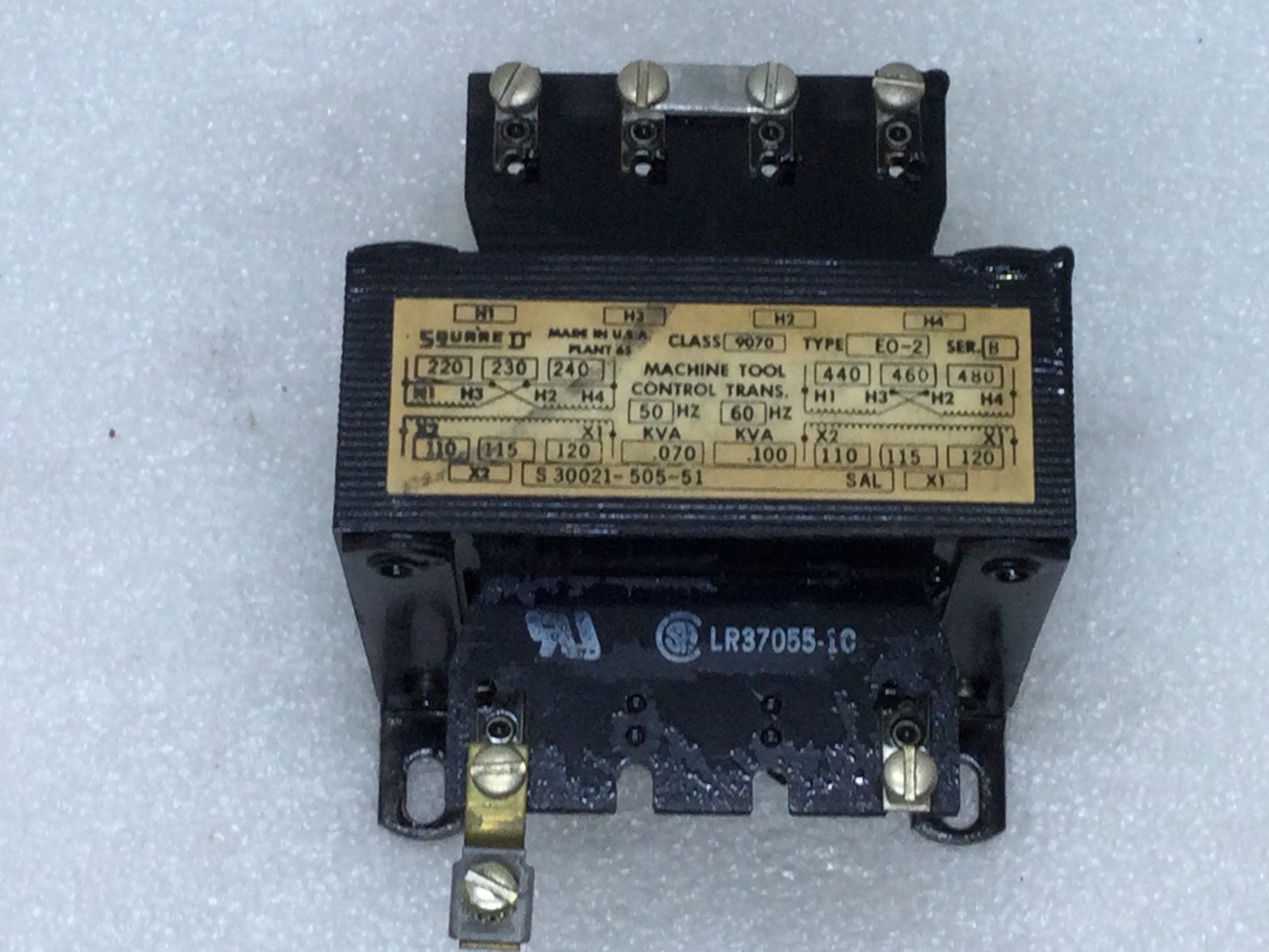 Square D S30021-505-51 Machine Tool Control Transformer Class 9070 Type EO-2 - Picture 9 of 10