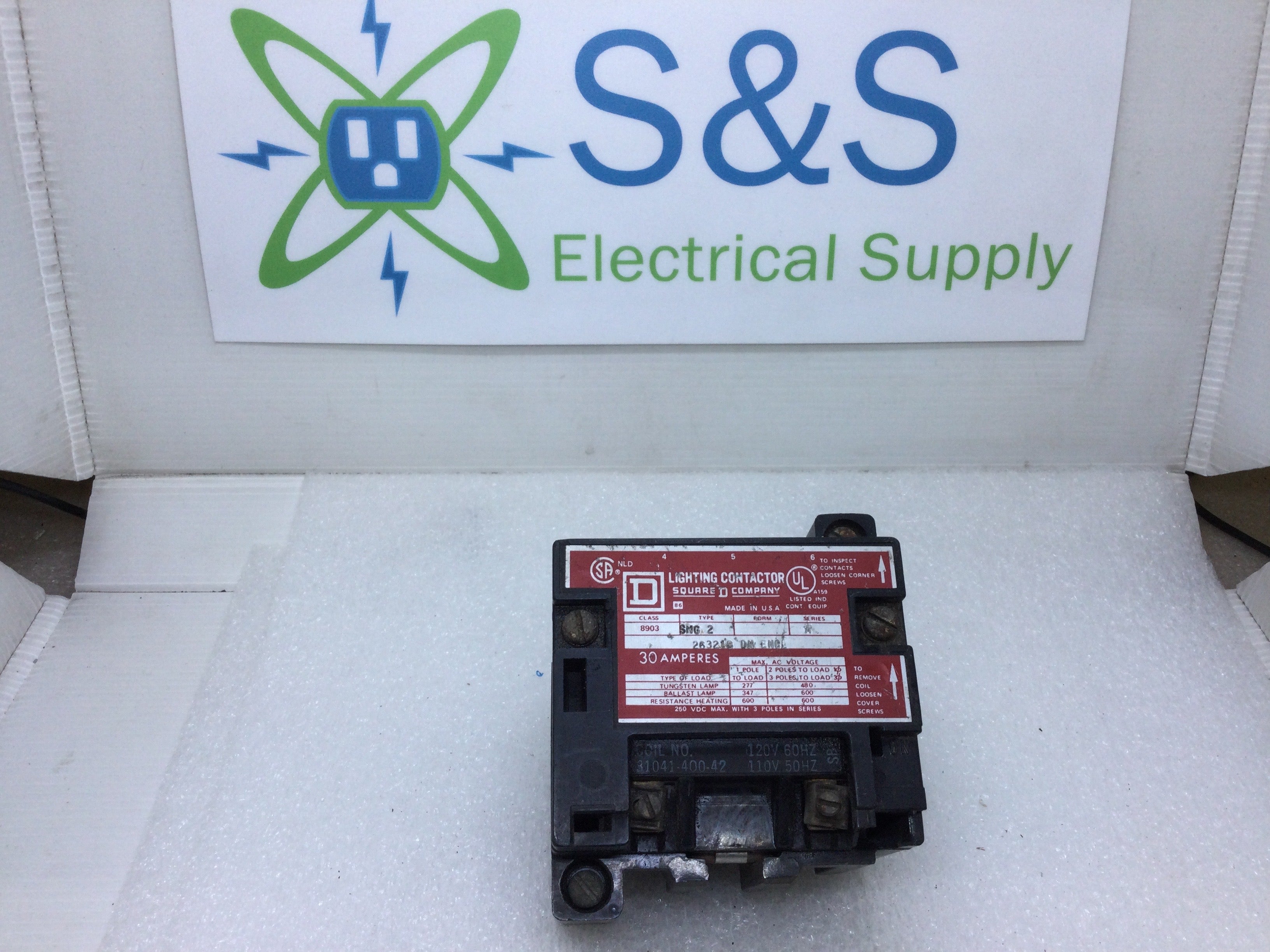Square D 8903SMG2 Beleuchtungsschütz 30 Amp 277-480V 3-polig Einheit - Bild 8 von 9