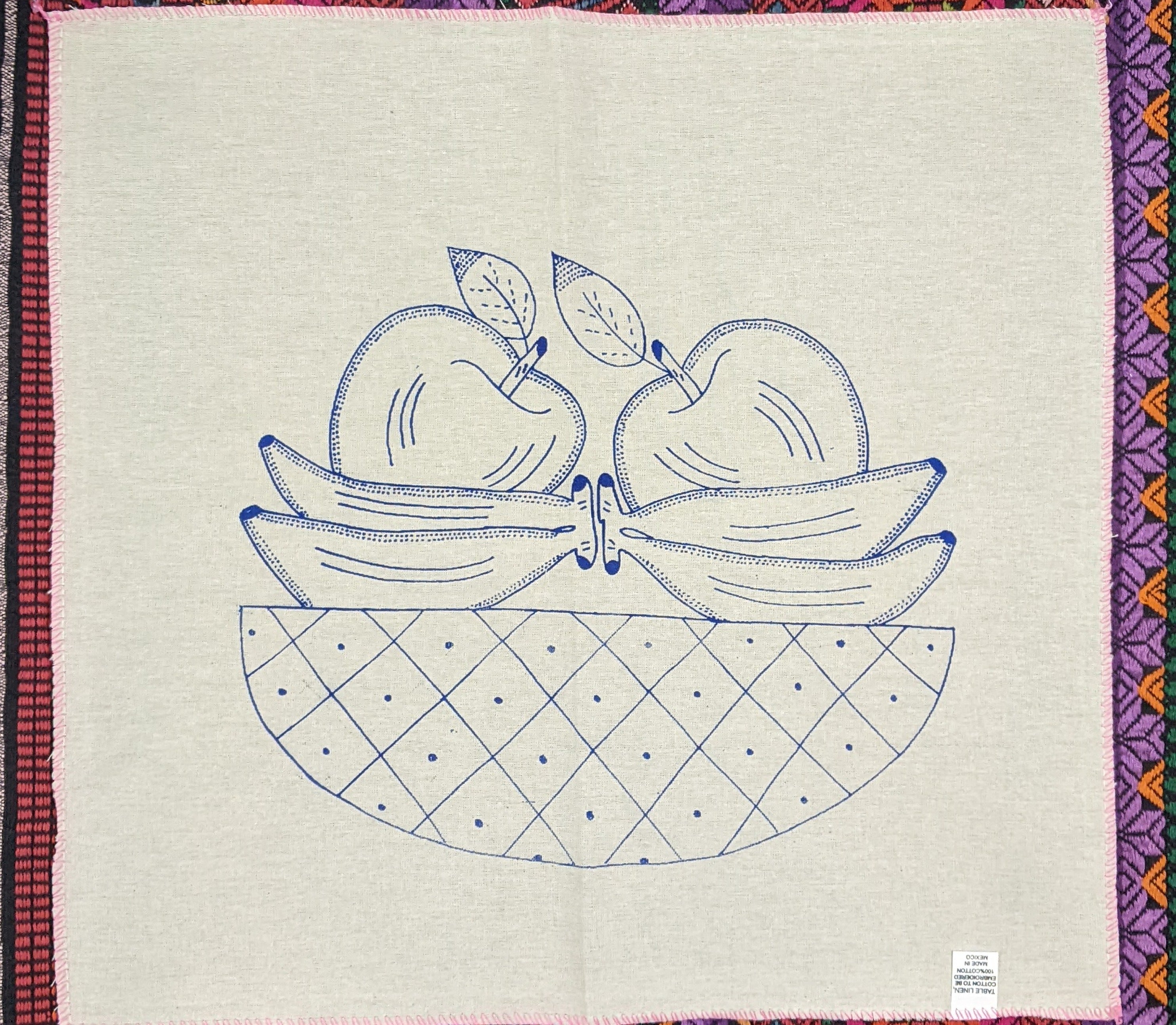 Fruit Basket Embroidery Tea Cloth (Fruta Manta Servilletero Servilleta Bordar)
