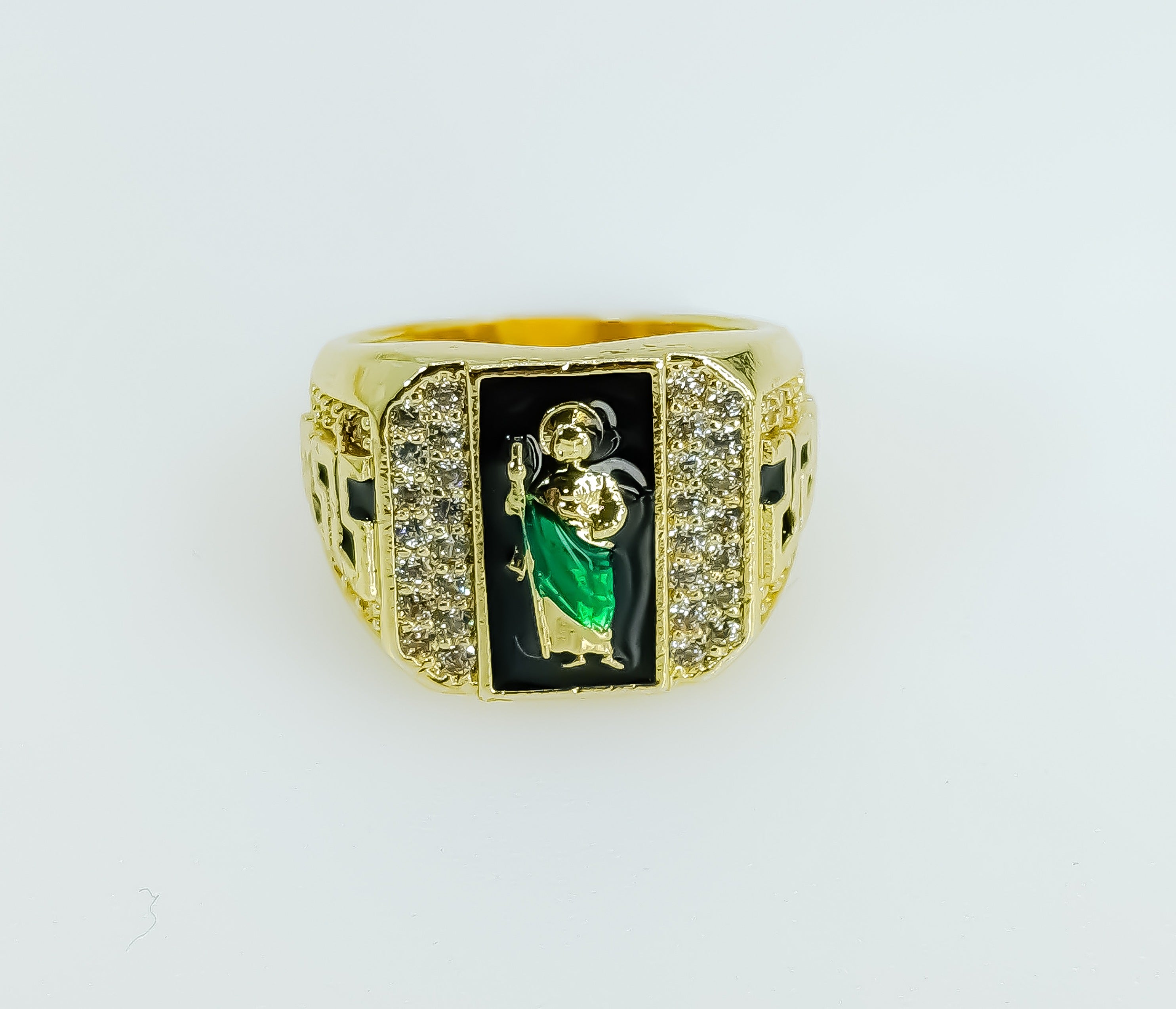 Gold Plated Saint Jude Ring / Oro Laminado San Judas Juditas Tadeo Anillo - Picture 7 of 8