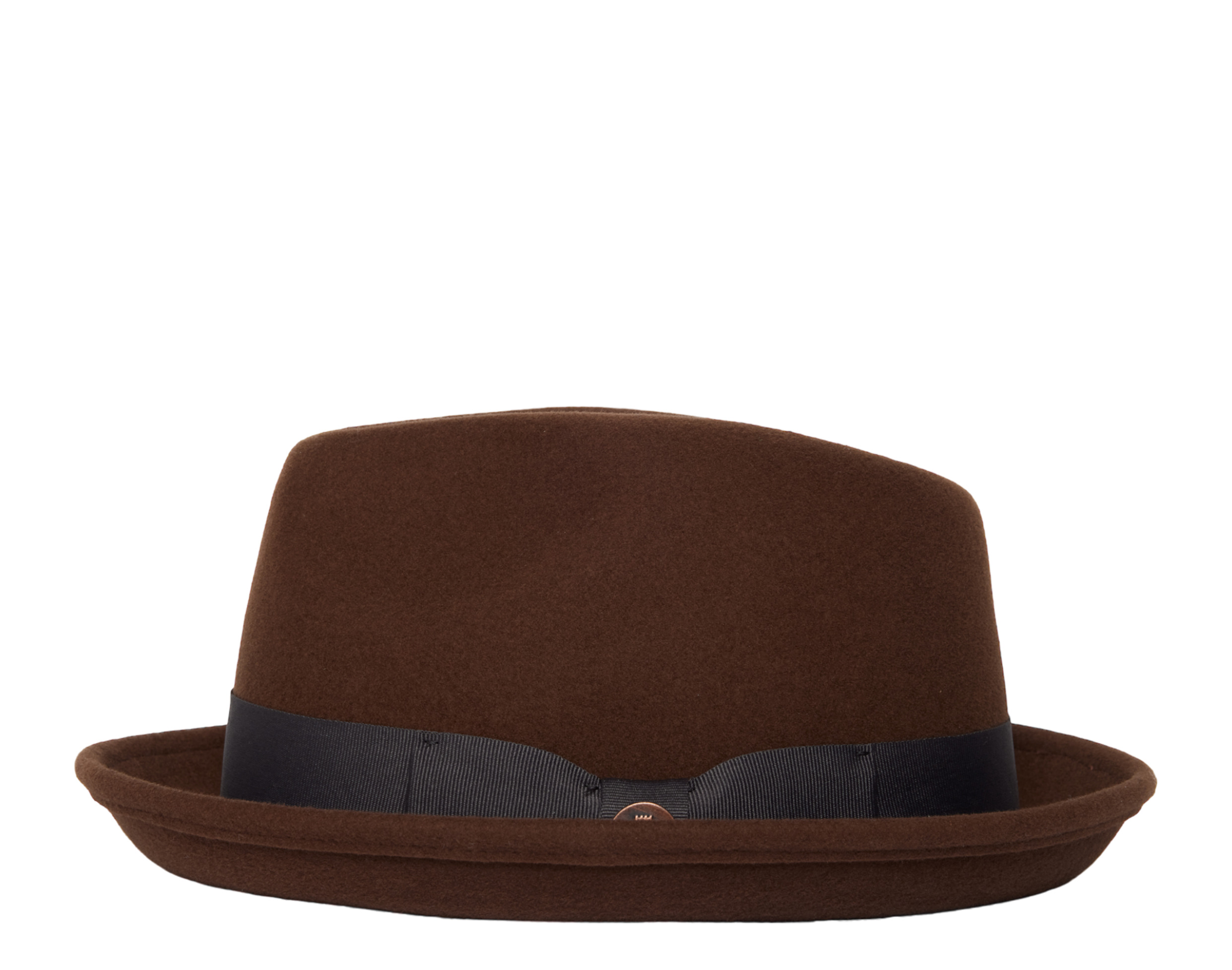 Goorin Bros Charlestowne Wool Pork Pie Fedora Hat Brown 100-0123