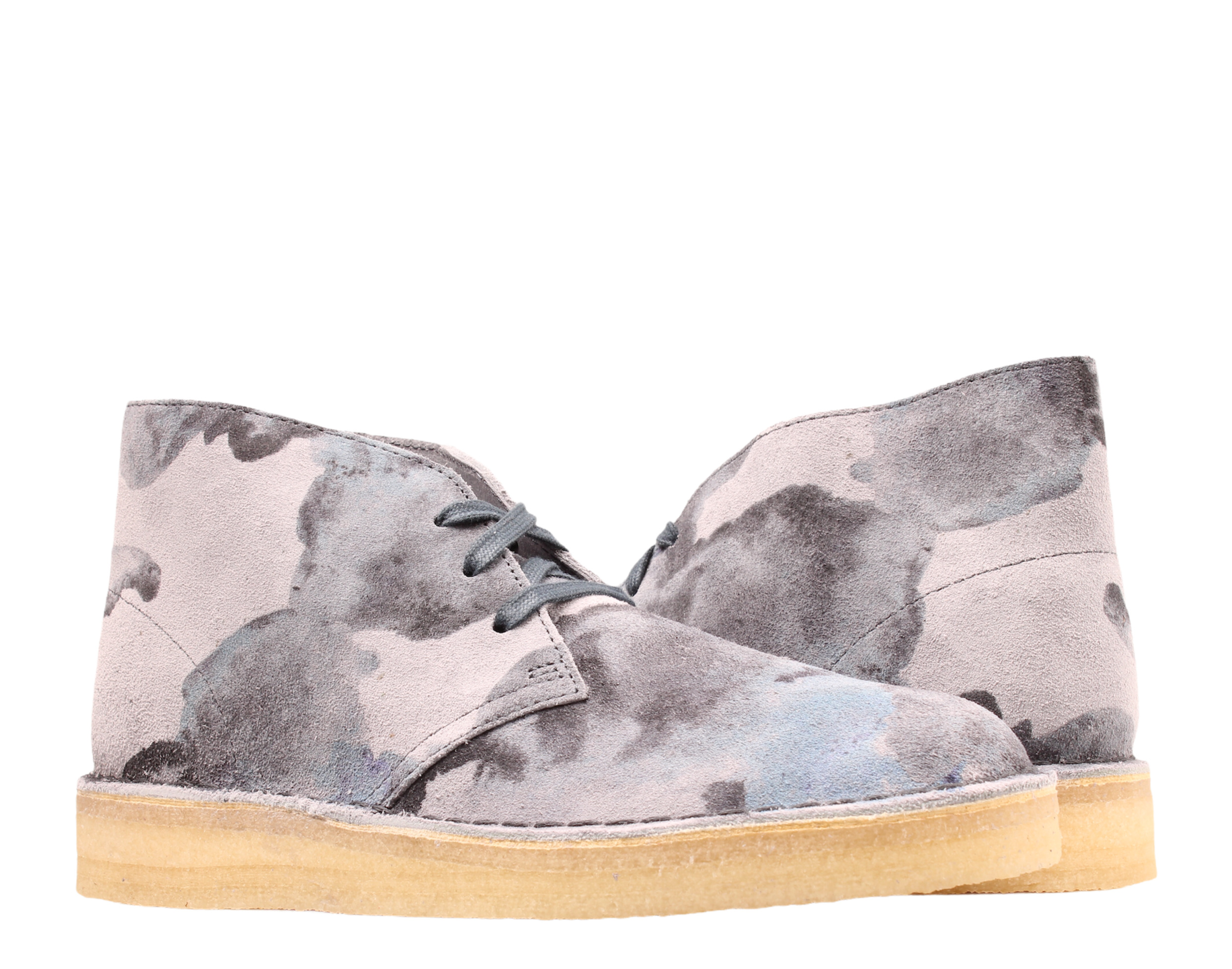 Clarks Originals Desert Coal Blue Camo Suede Men display picture 2