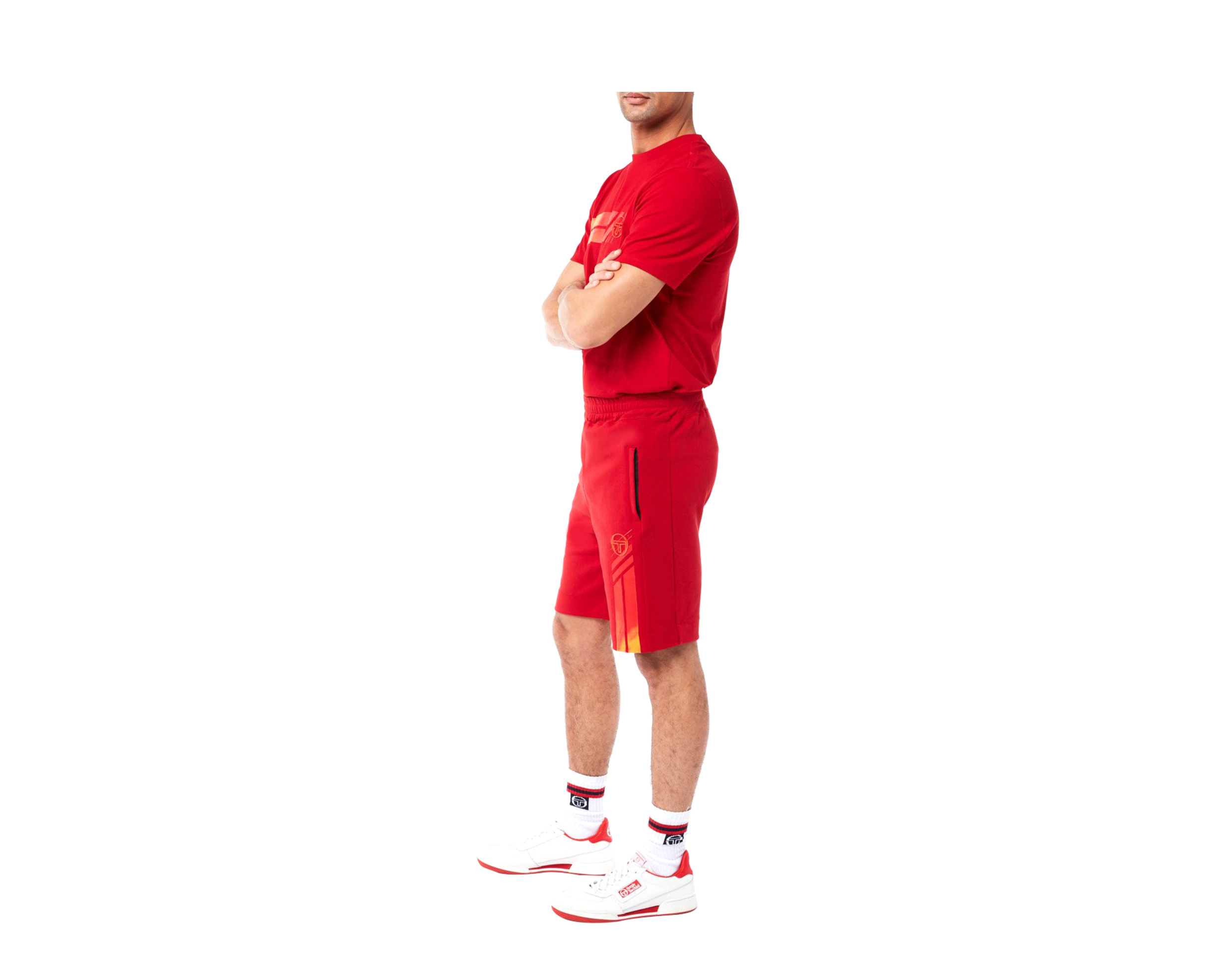 Sergio Tacchini Velocita Tango Red/Orange Men's Shorts STMS2138735
