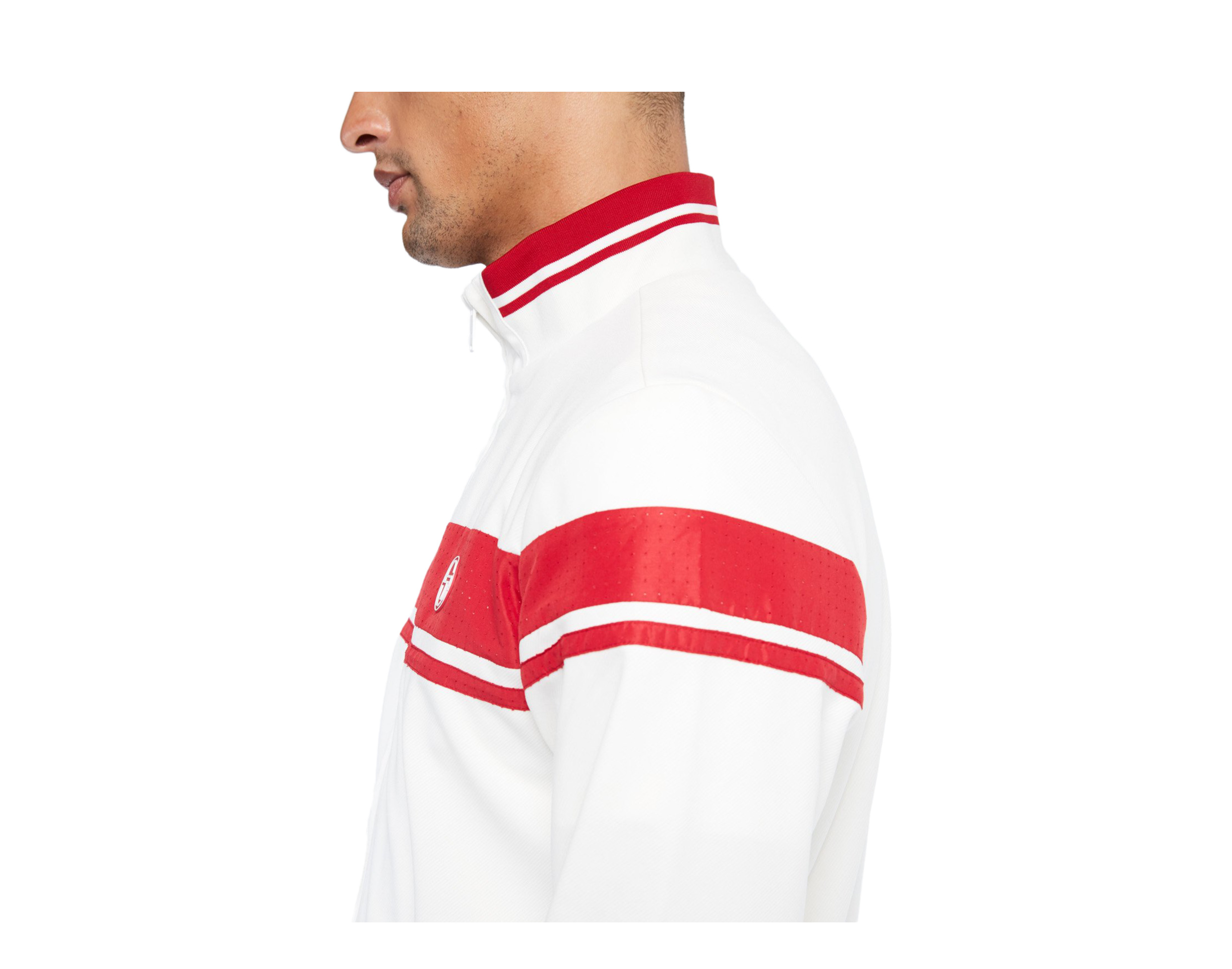 Sergio Tacchini Young Line Tracktop White/Tango Red Men's Jacket 38954-150 - Picture 10 of 12