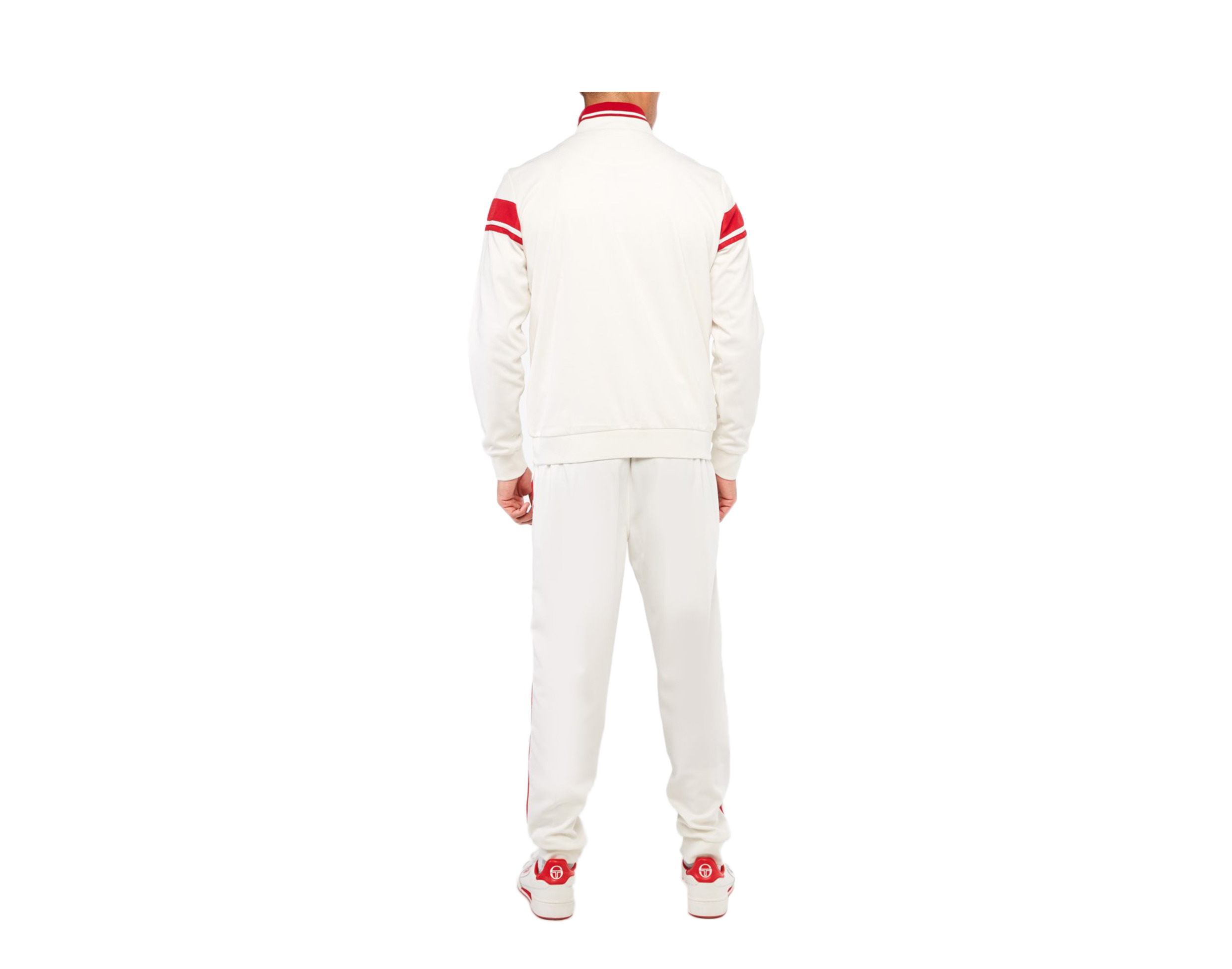 Sergio Tacchini Young Line Tracktop White/Tango Red Men's Jacket 38954-150 - Picture 12 of 12