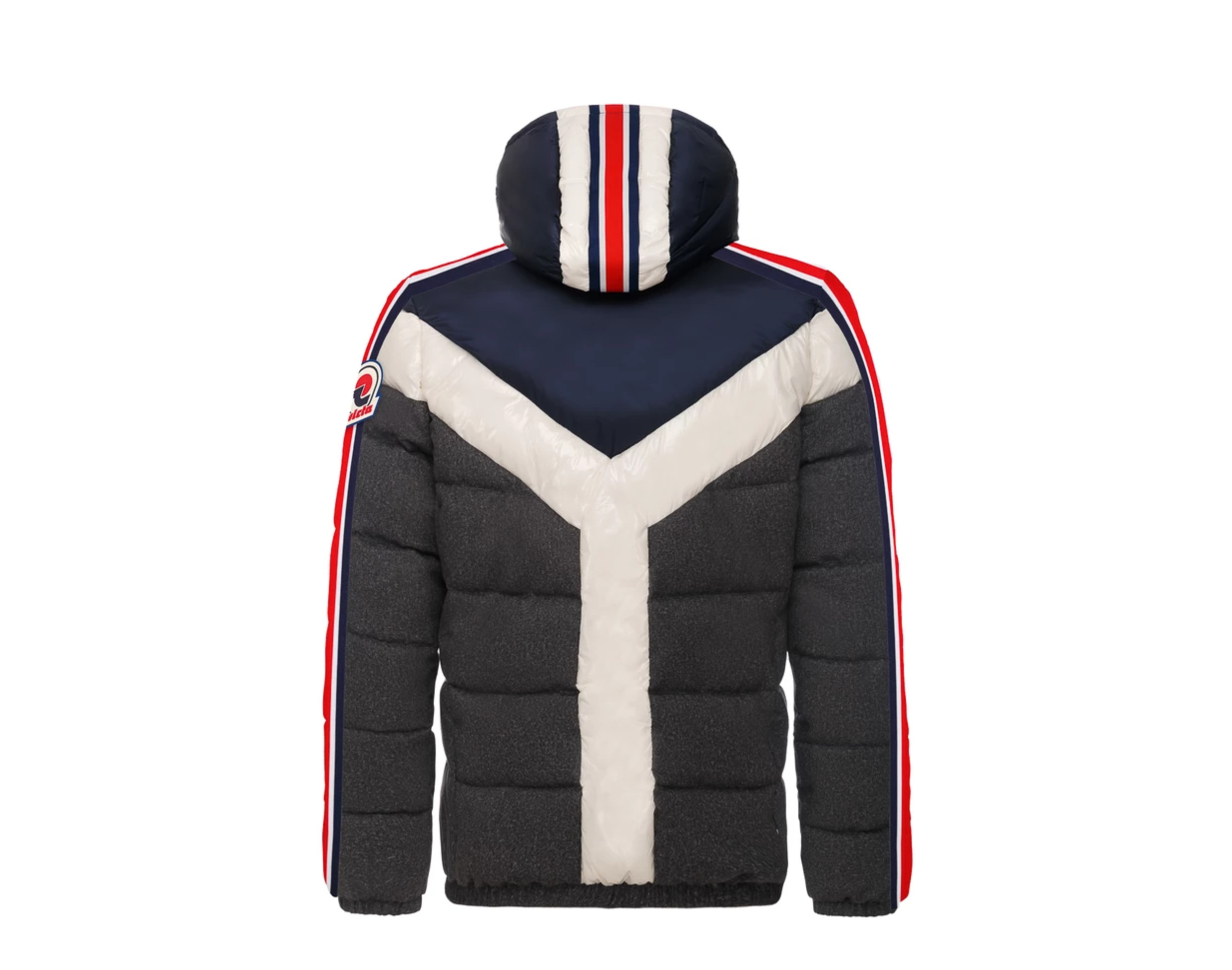 Invicta Marco Bomber with Hood Grey/Navy/Red Men's Jacket 4431595U-1462 - Picture 3 of 4