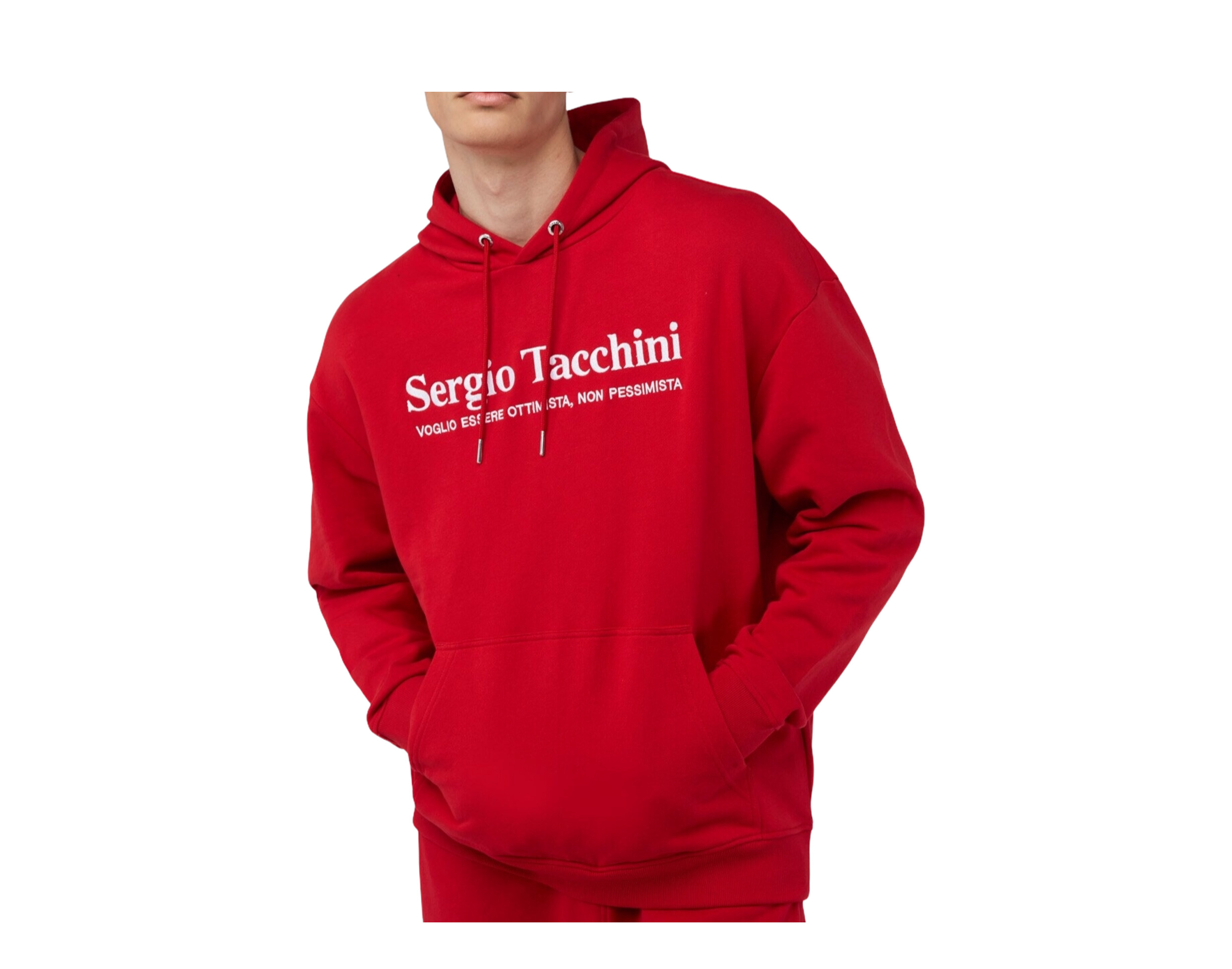 ottimista様 Sergio Tacchini Ottimista Tango Red Men's Hoodie STF21M50091-650