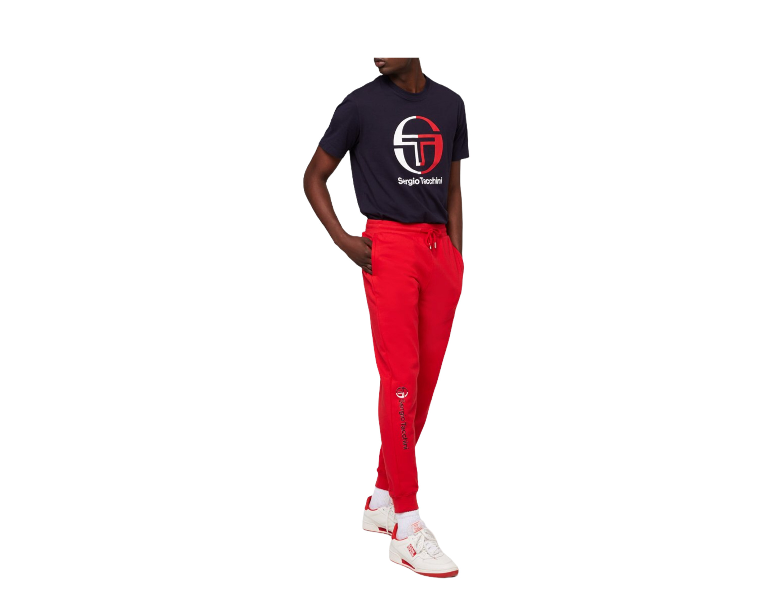 Sergio Tacchini Essential High Risk Red Sweatpants STF21M50177-633 - Picture 11 of 12