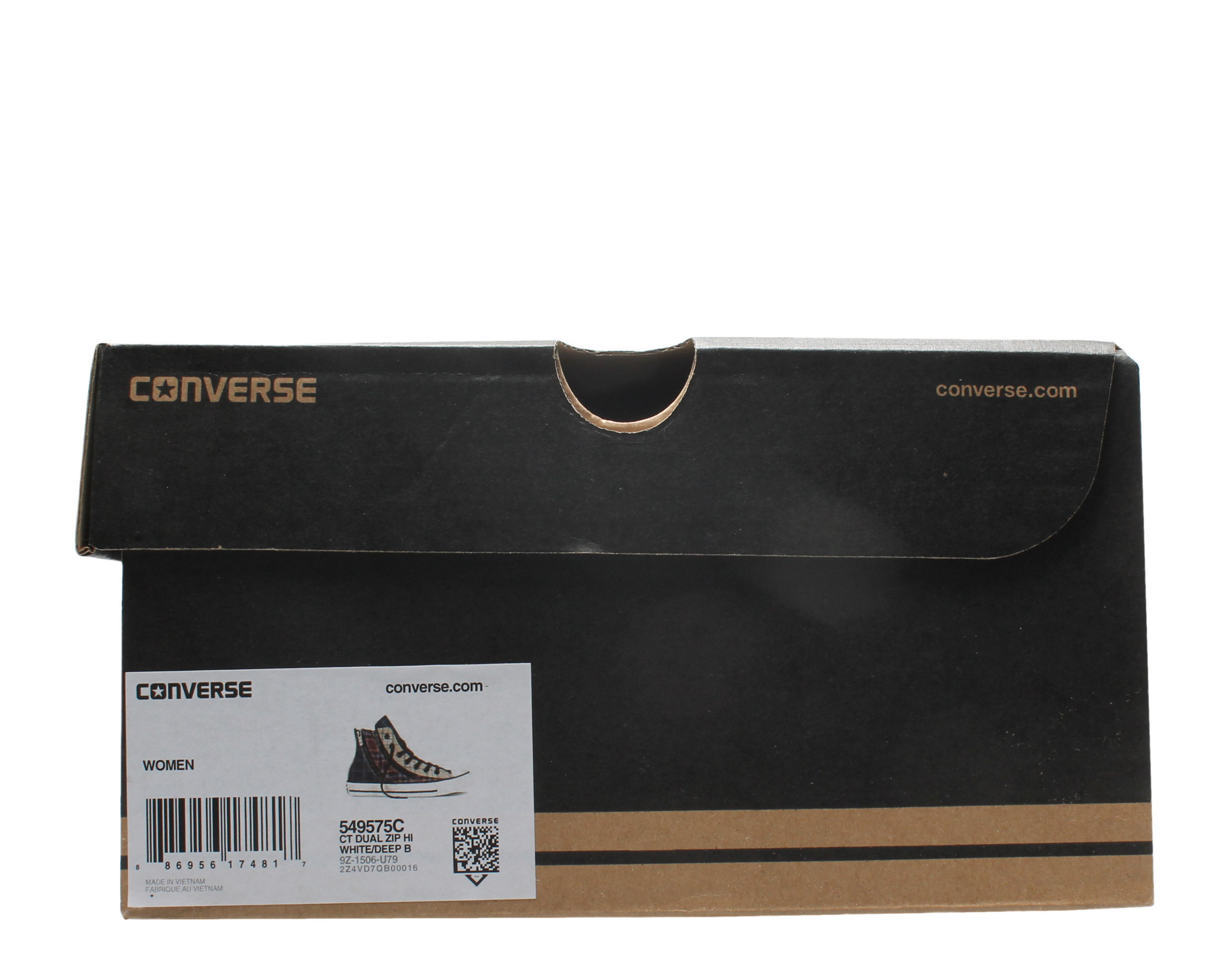 Converse Chuck Taylor All Star Dual Zip Hi Plaid White/Bordeau