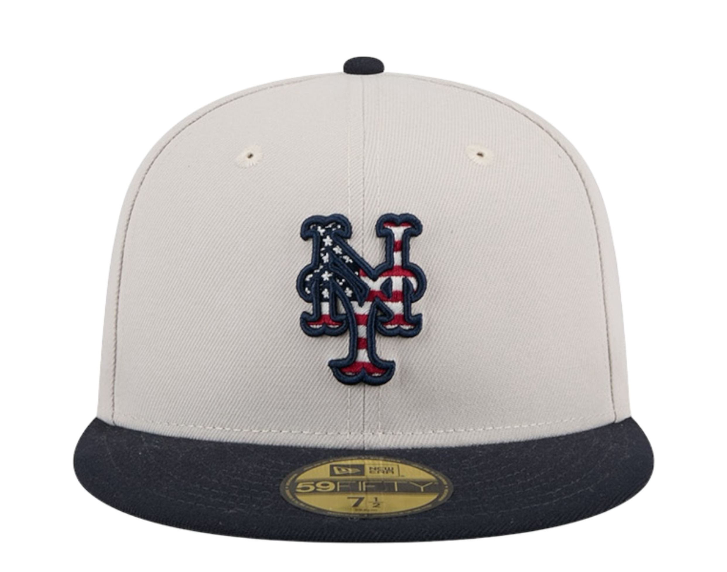 New Era New York Mets Independence Day 2024 59FIFTY Fitted 60506382 Gray Navy - Picture 9 of 14