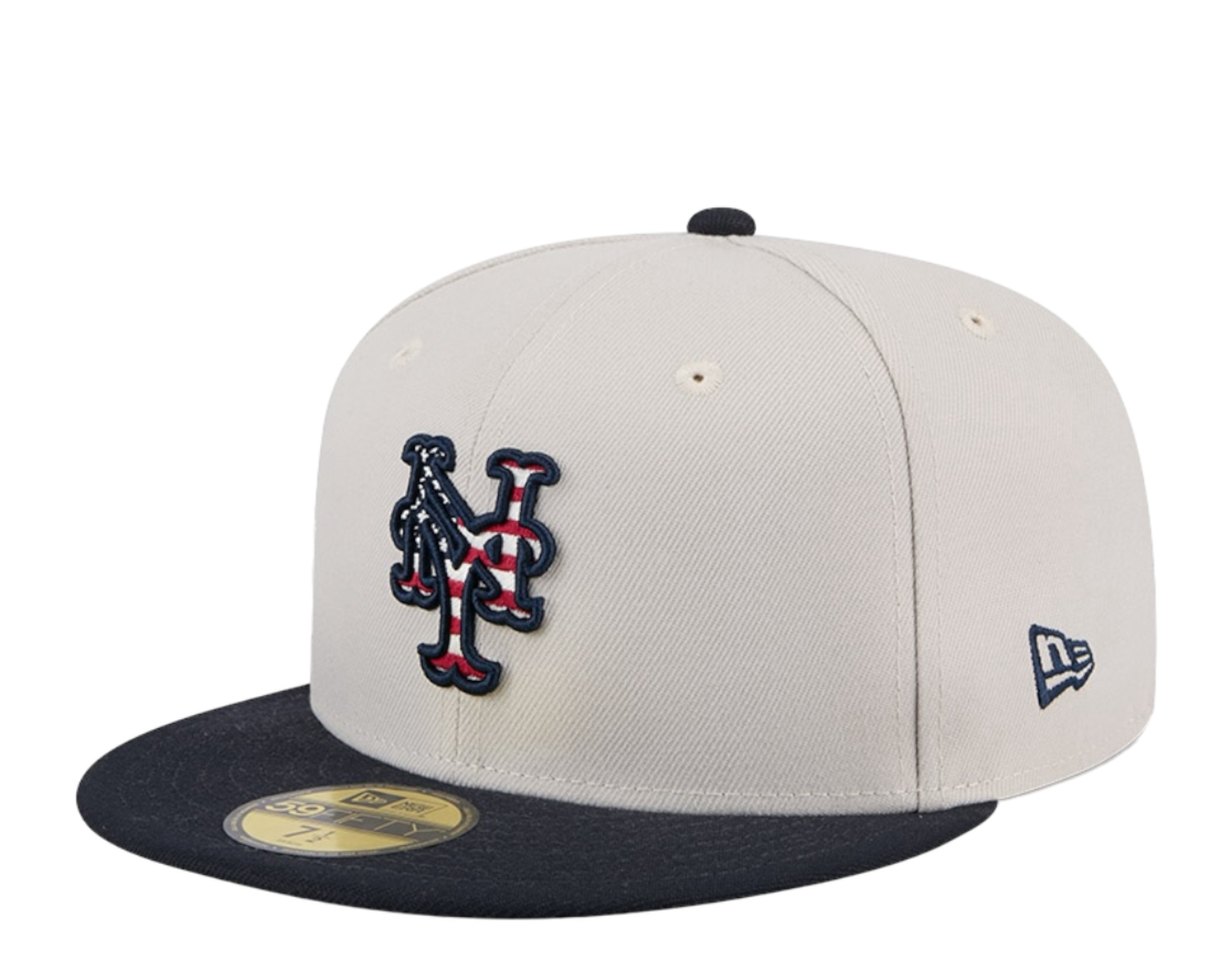 New Era New York Mets Independence Day 2024 59FIFTY Fitted 60506382 Gray Navy - Picture 10 of 14