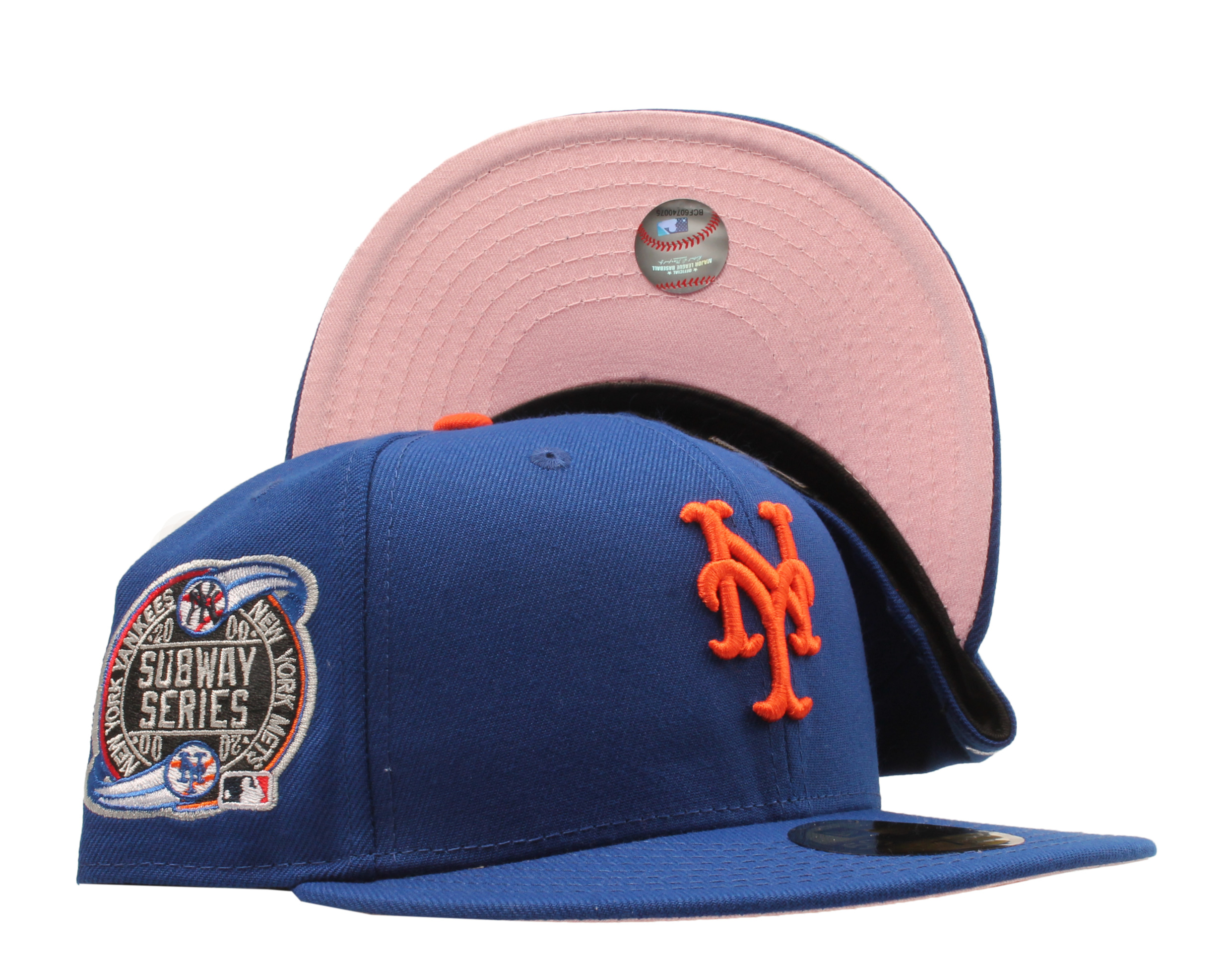 New Era 59Fifty MLB NY Mets 2000 U-Bahn-Serie passend mit rosa Unterteil - Bild 7 von 12