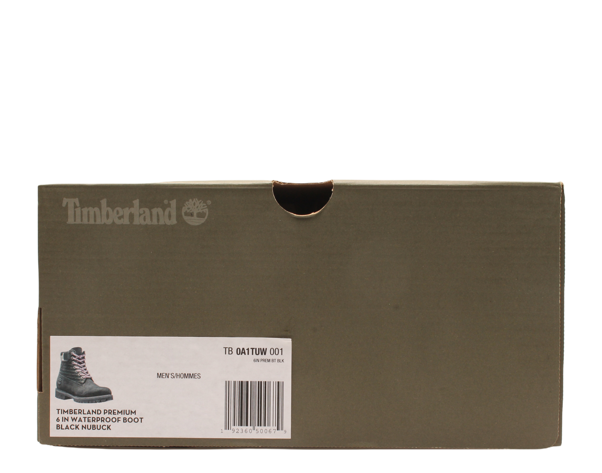 Timberland 6-Inch Premium Waterproof Logo Black Nubuck Men's Boots