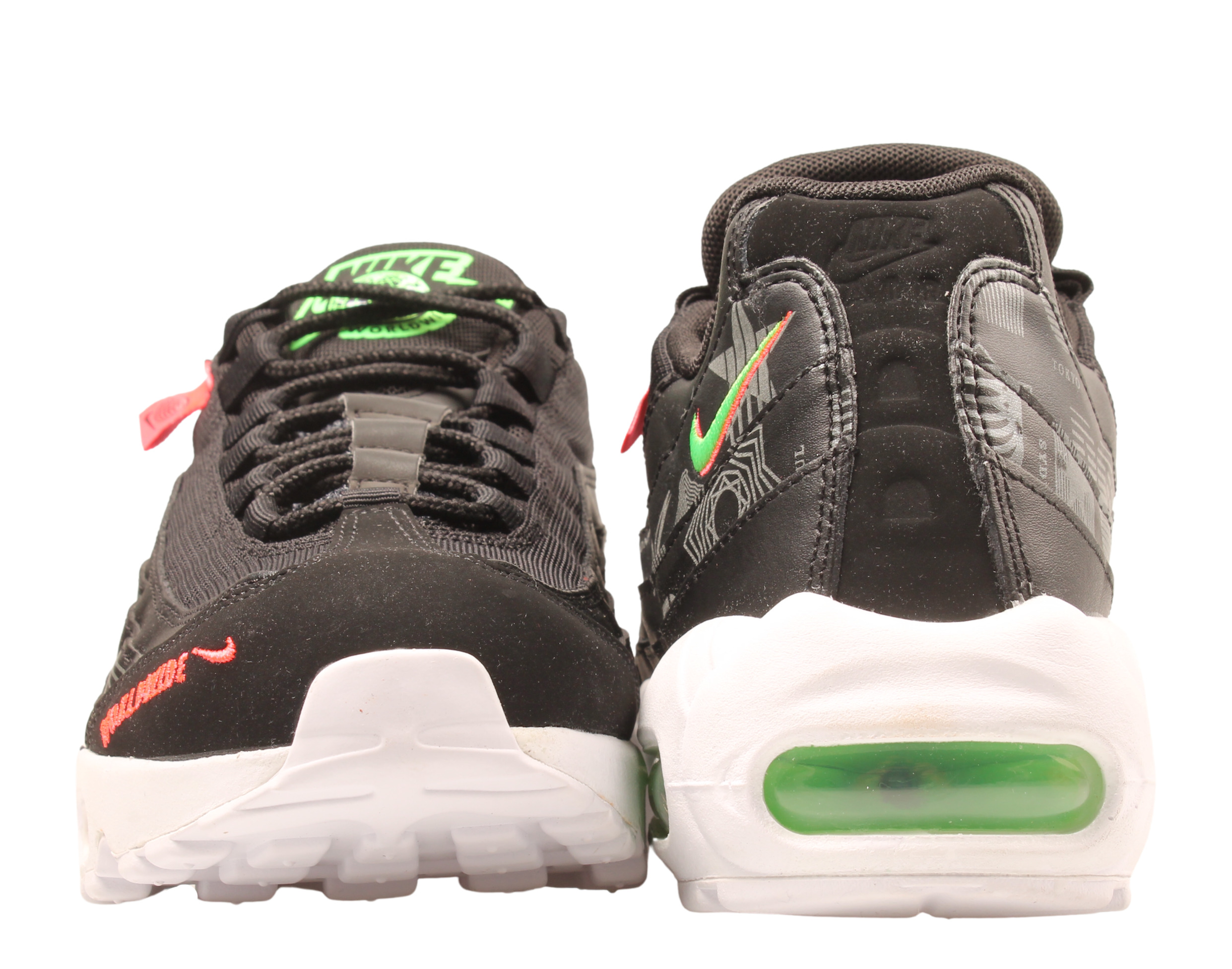 Nike Air Max 95 WW Black/White-Green Strike Men's Running Shoes CQ9743-001 - Picture 7 of 8