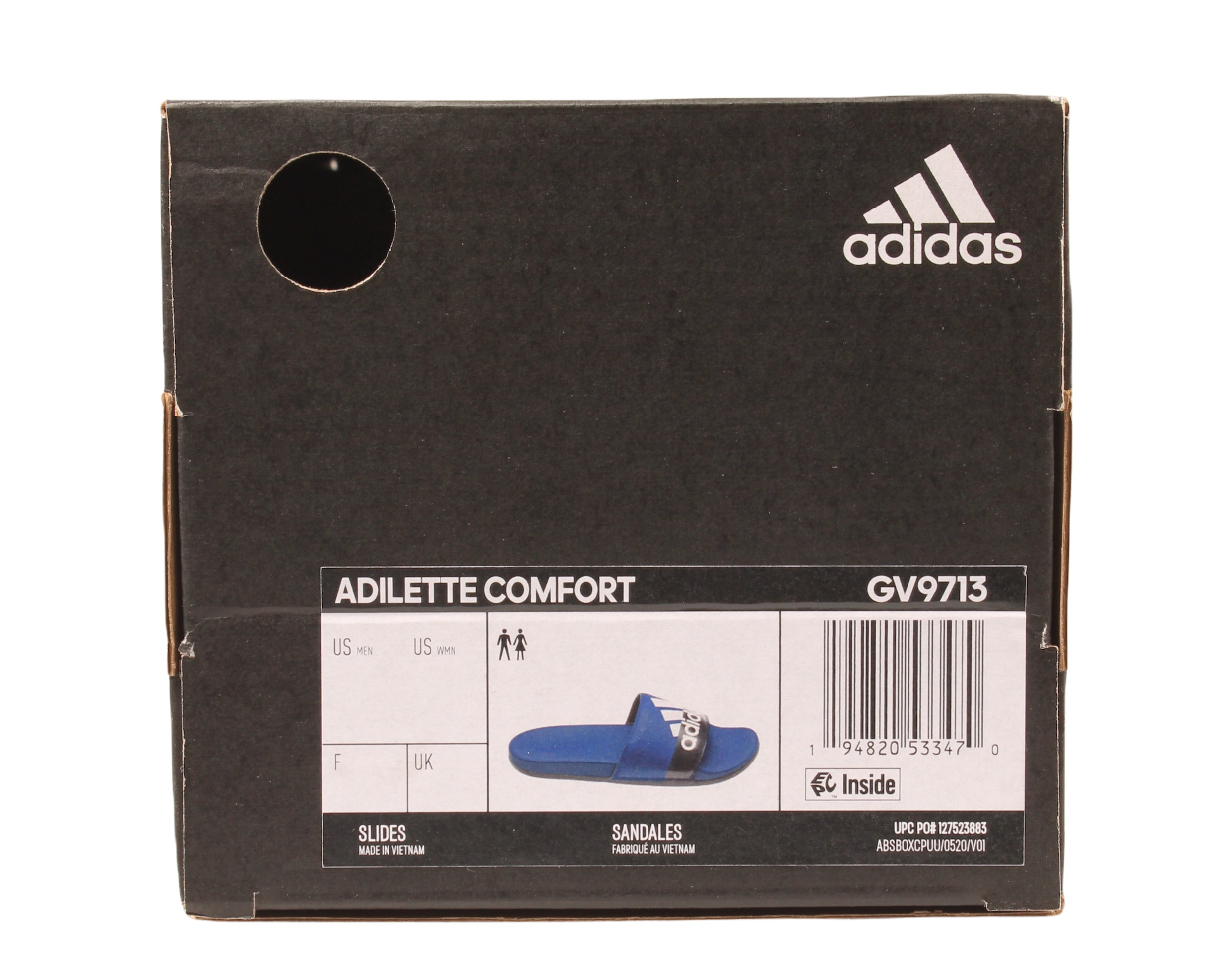 Adidas Adilette Comfort Slides Slip-ons Men Size 13 Style GV9713 Blue White New Adidas Adilette Comfort Slides Royal Blue/Cloud White/Core  main image 3