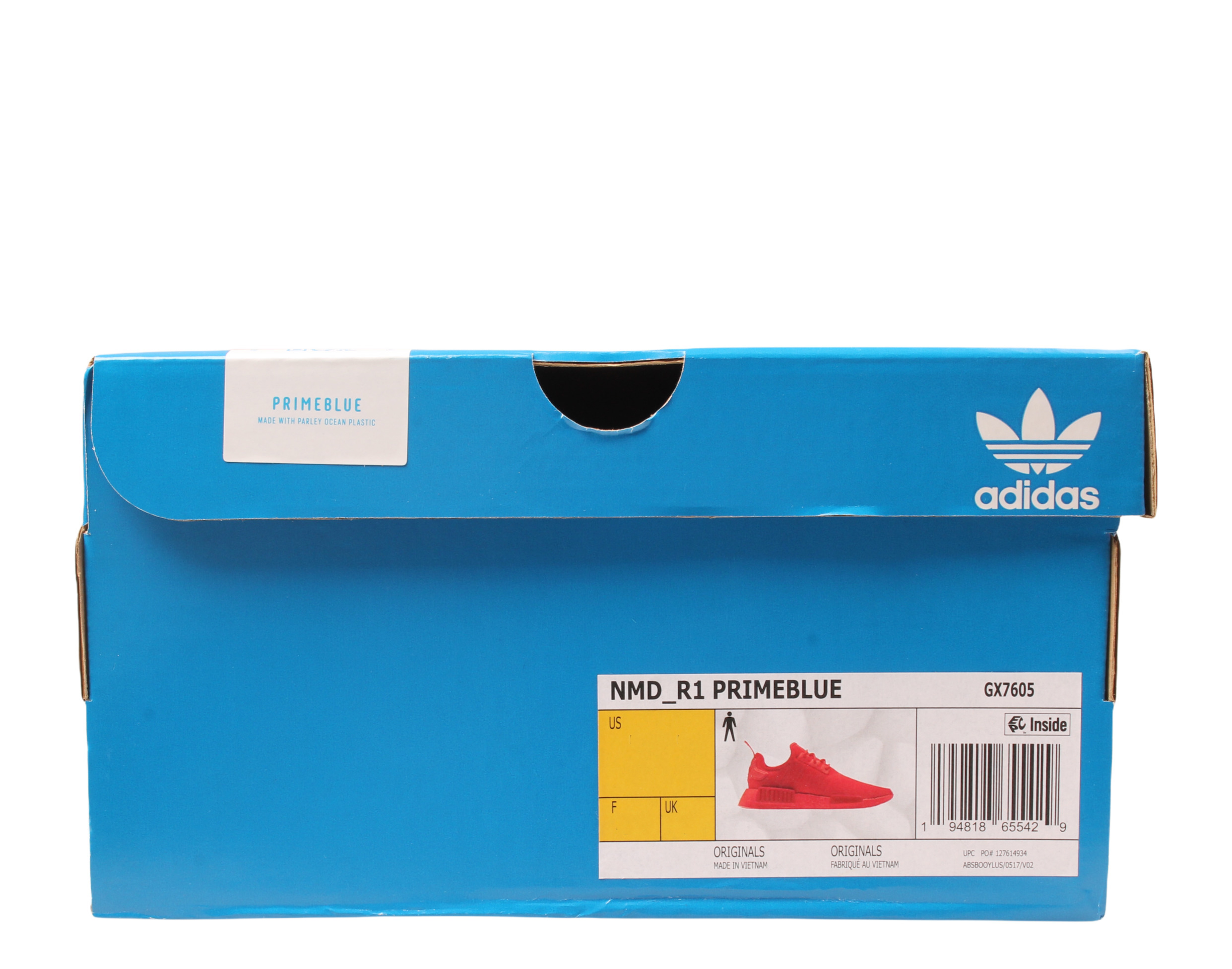 Adidas NMD_R1 Primeblue Vivid Red Tripile Red Men's Running Shoes GX7605 - Picture 8 of 8
