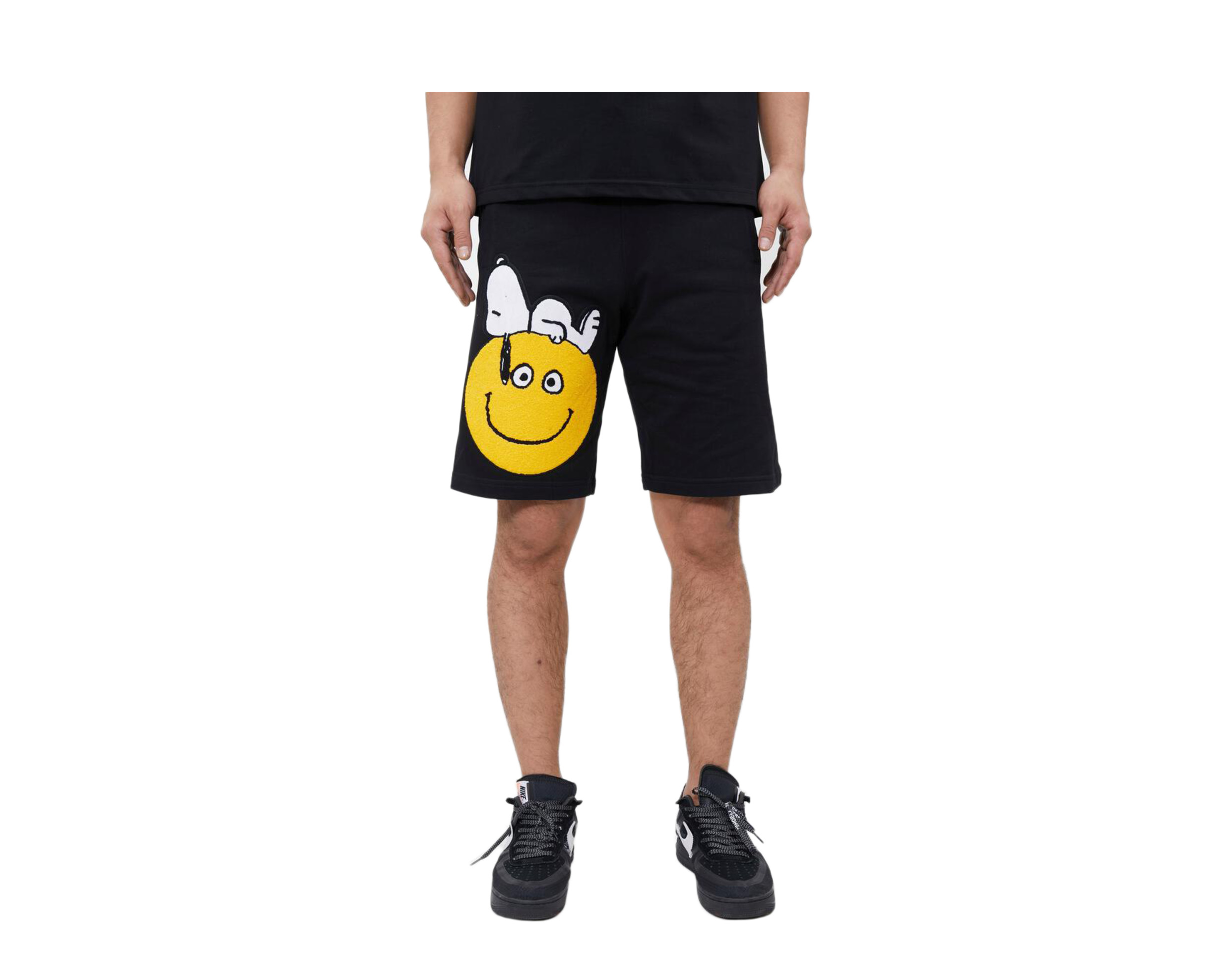 Freeze Max Snoopy Smiley Face Black/Yellow Men's Shorts PN30072-BLK