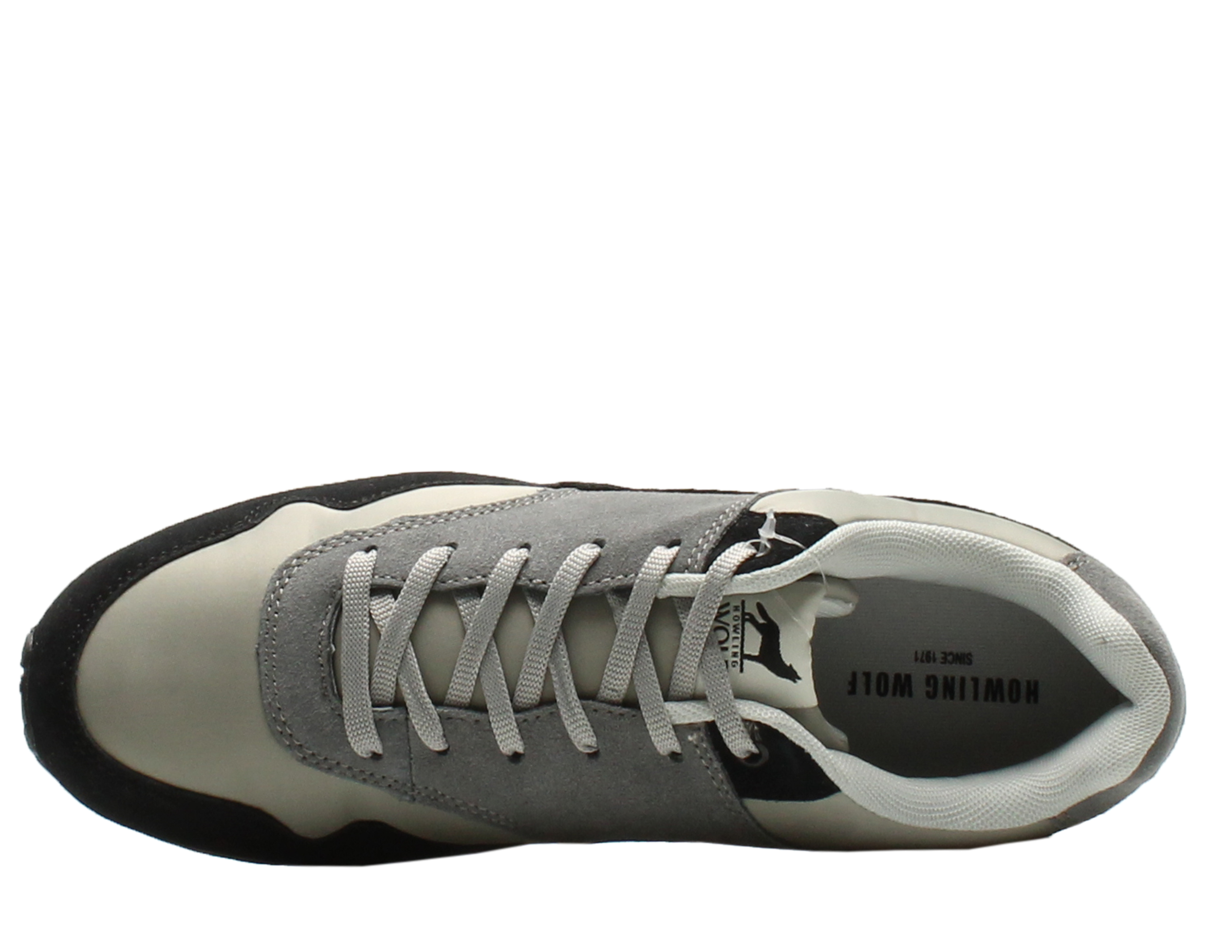 New Howling Wolf Men’s Ranaway Leather Suede Sneakers 10 Howling Wolf Ranaway Black/Grey Men main image 3