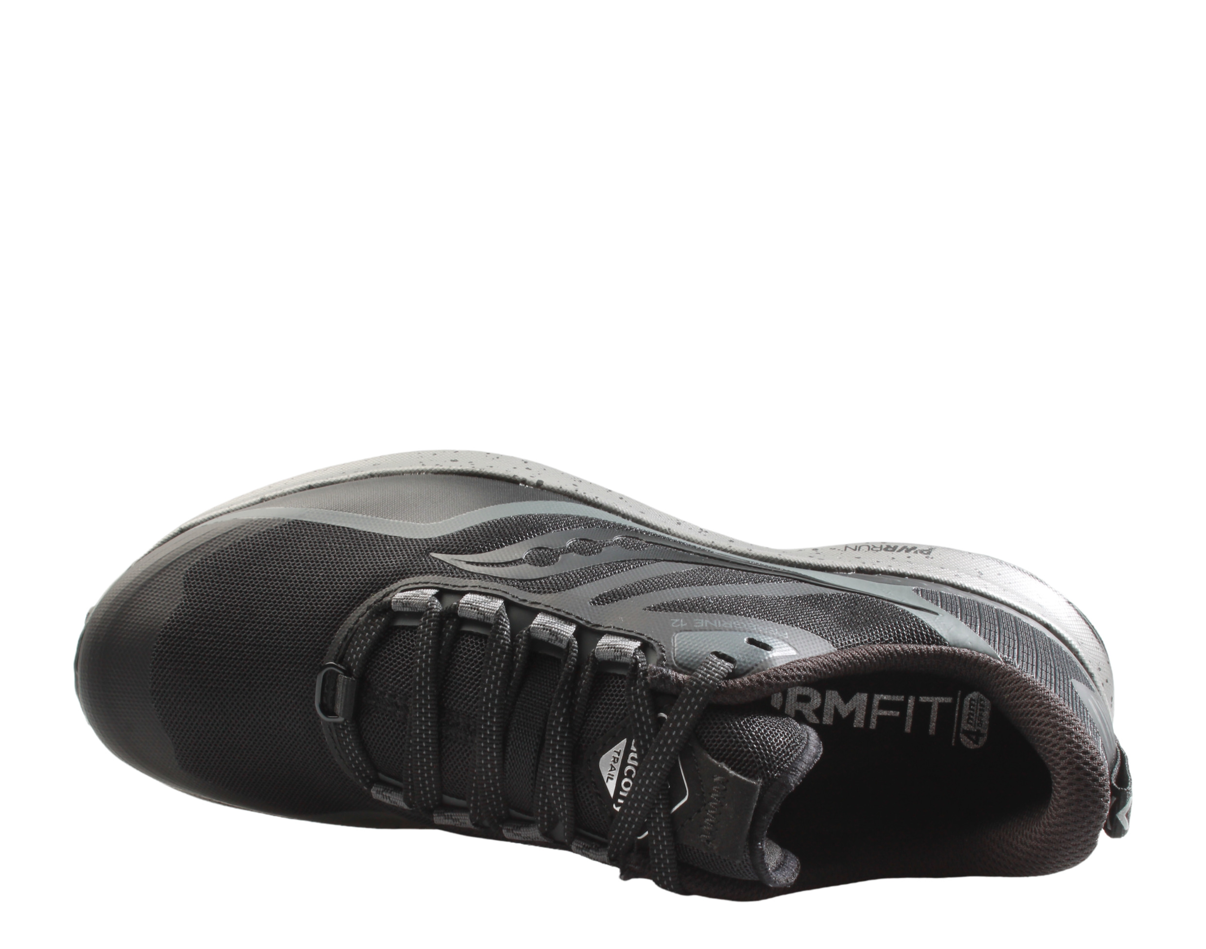 Chaussures De Trail Saucony Peregrine 12 - Taille US 11.5 - Hommes - Noir/charbon - Occasion TB