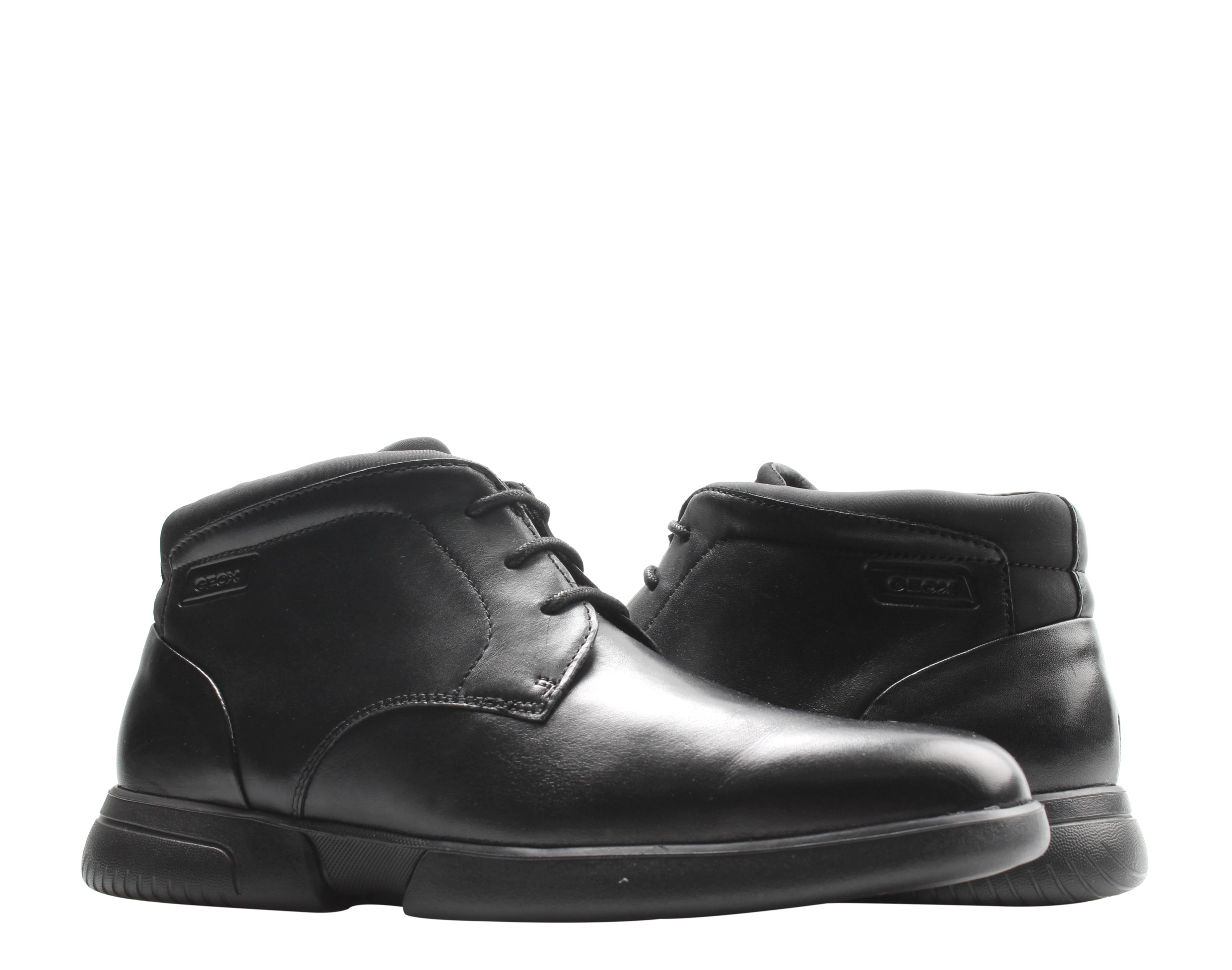 Geox Smoother Chukka Black Leather Men display picture 3