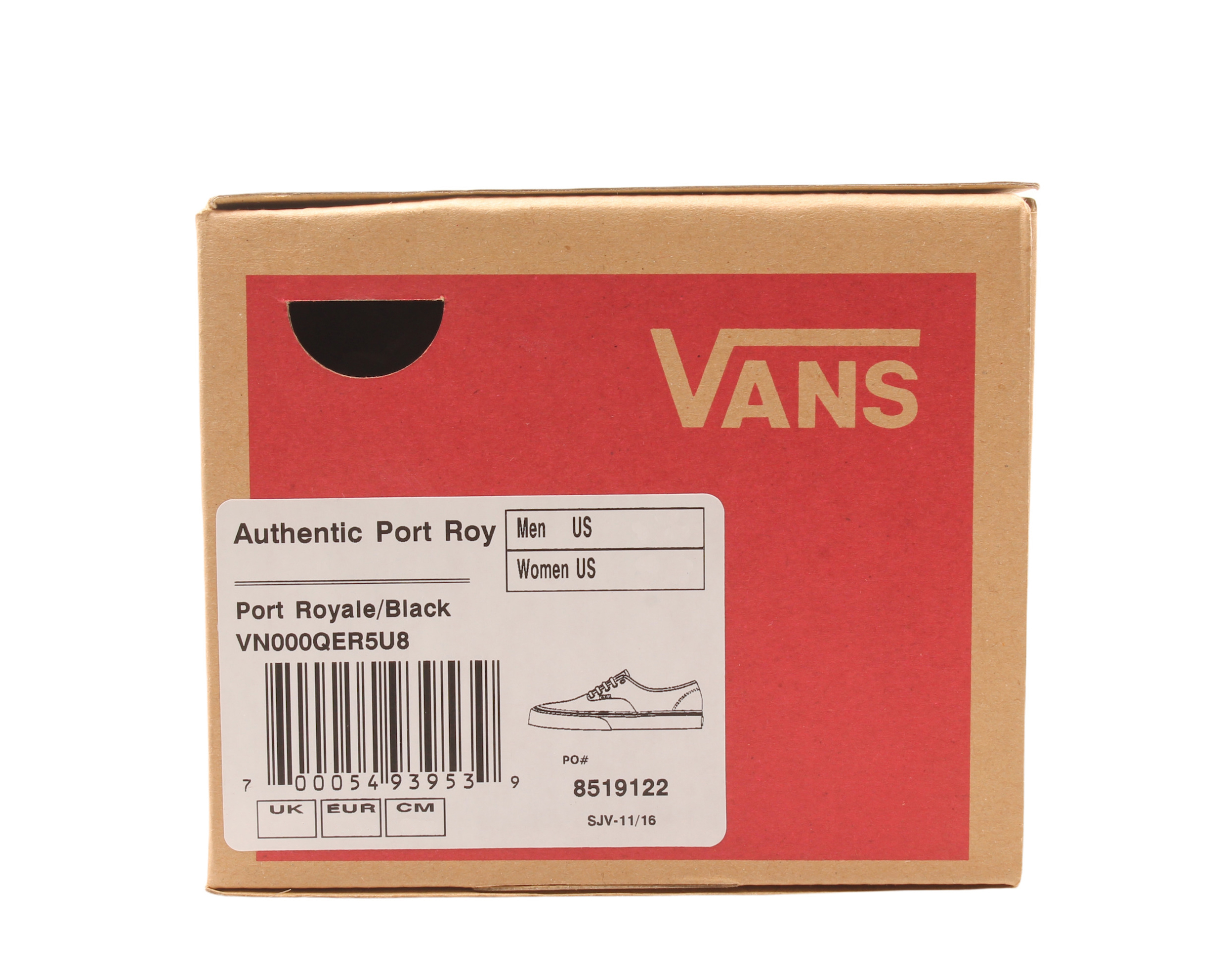 Vans Authentic Port Royale/Black Classic Low Top Sneakers