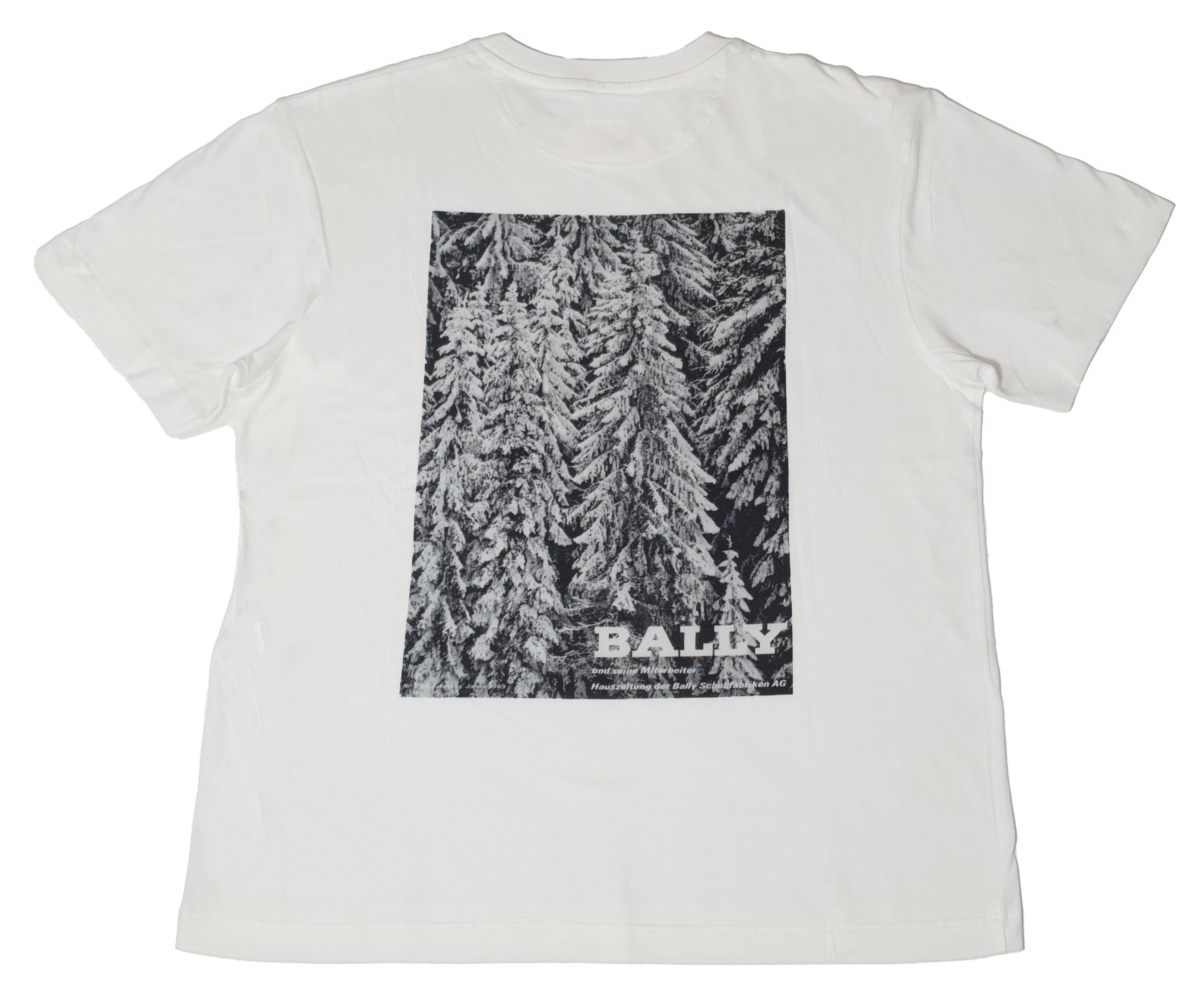 Bally 6239964 Мужская белая футболка с принтом из 100 хлопка цена за 300 долларов США 18090₽
