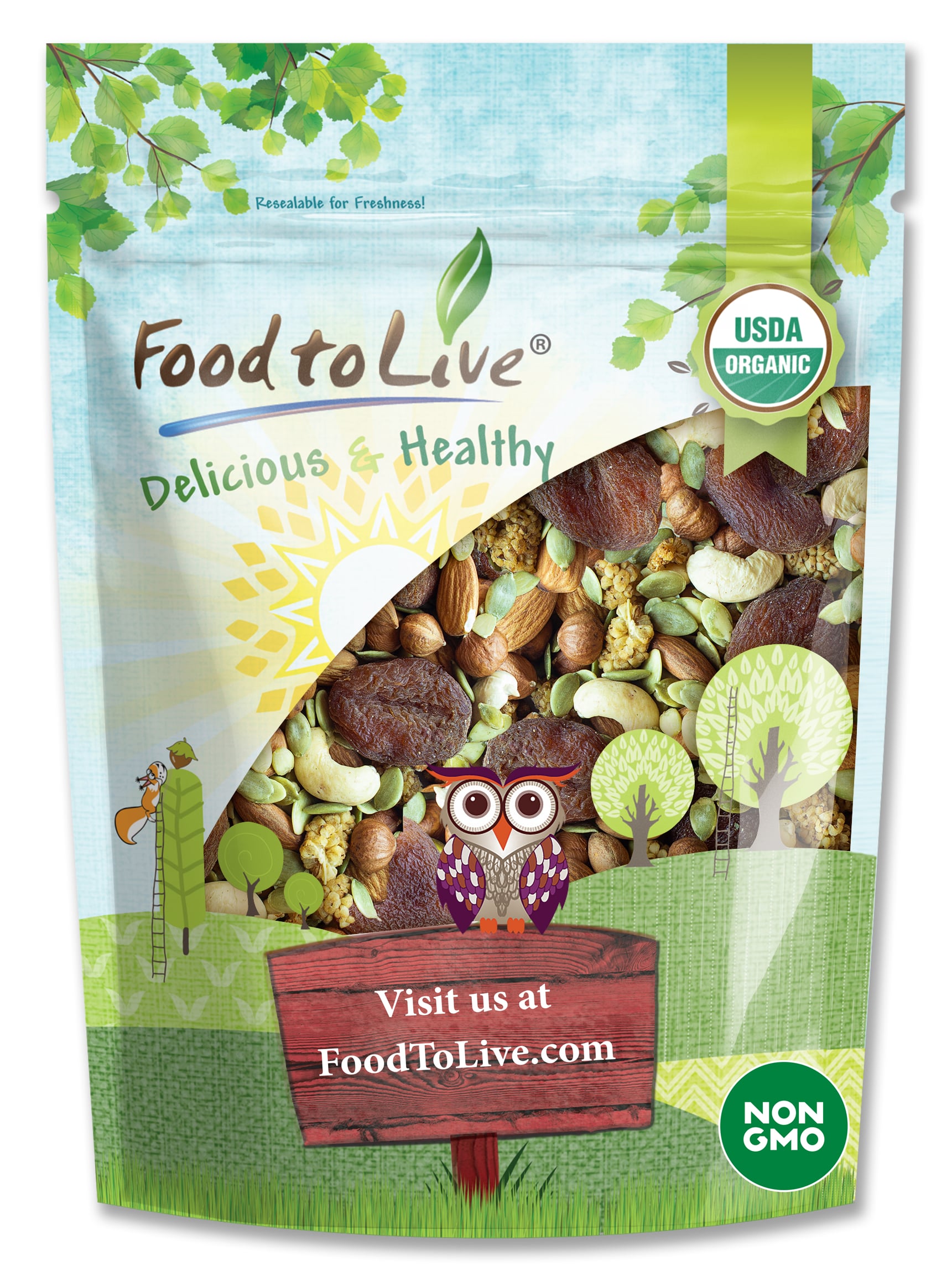 Organic 6-Forces Trail Mix — Vegan Superfood, Kosher, No Added Sugar, Bulk - Picture 10 of 25