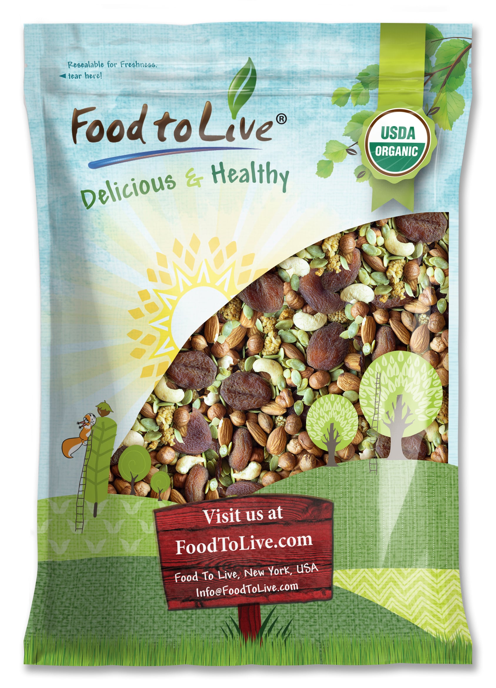 Organic 6-Forces Trail Mix — Vegan Superfood, Kosher, No Added Sugar, Bulk - Picture 6 of 25