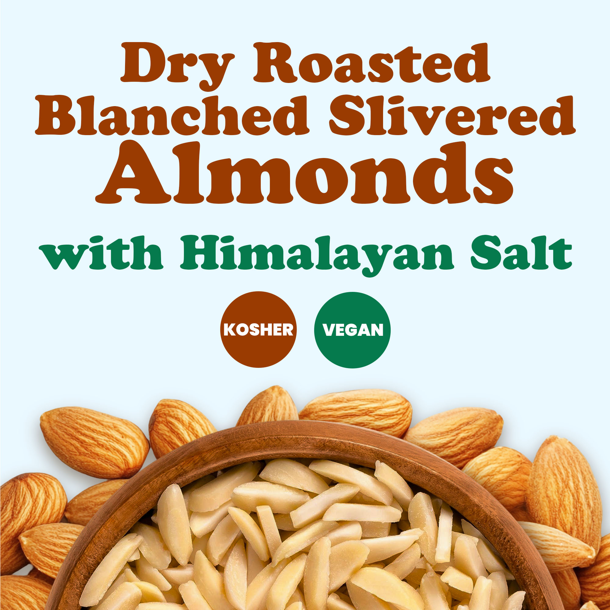 Dry Roasted Blanched Slivered Almonds - Vegan, Kosher, Bulk - Picture 32 of 49