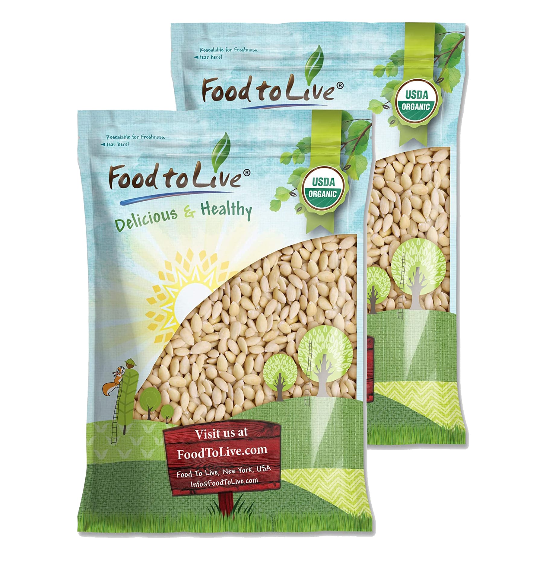 Organic Blanched Almonds — Whole, Kosher, Raw, Vegan – Food To Live ®