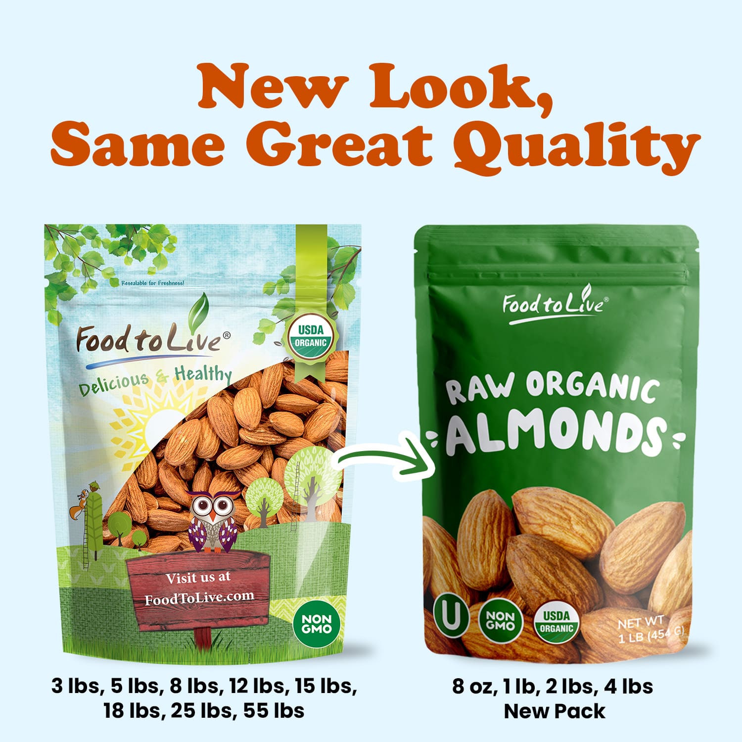 Organic Imported Raw Almonds - Non-GMO, Kosher, Raw, Vegan - by Food to Live - Picture 99 of 99