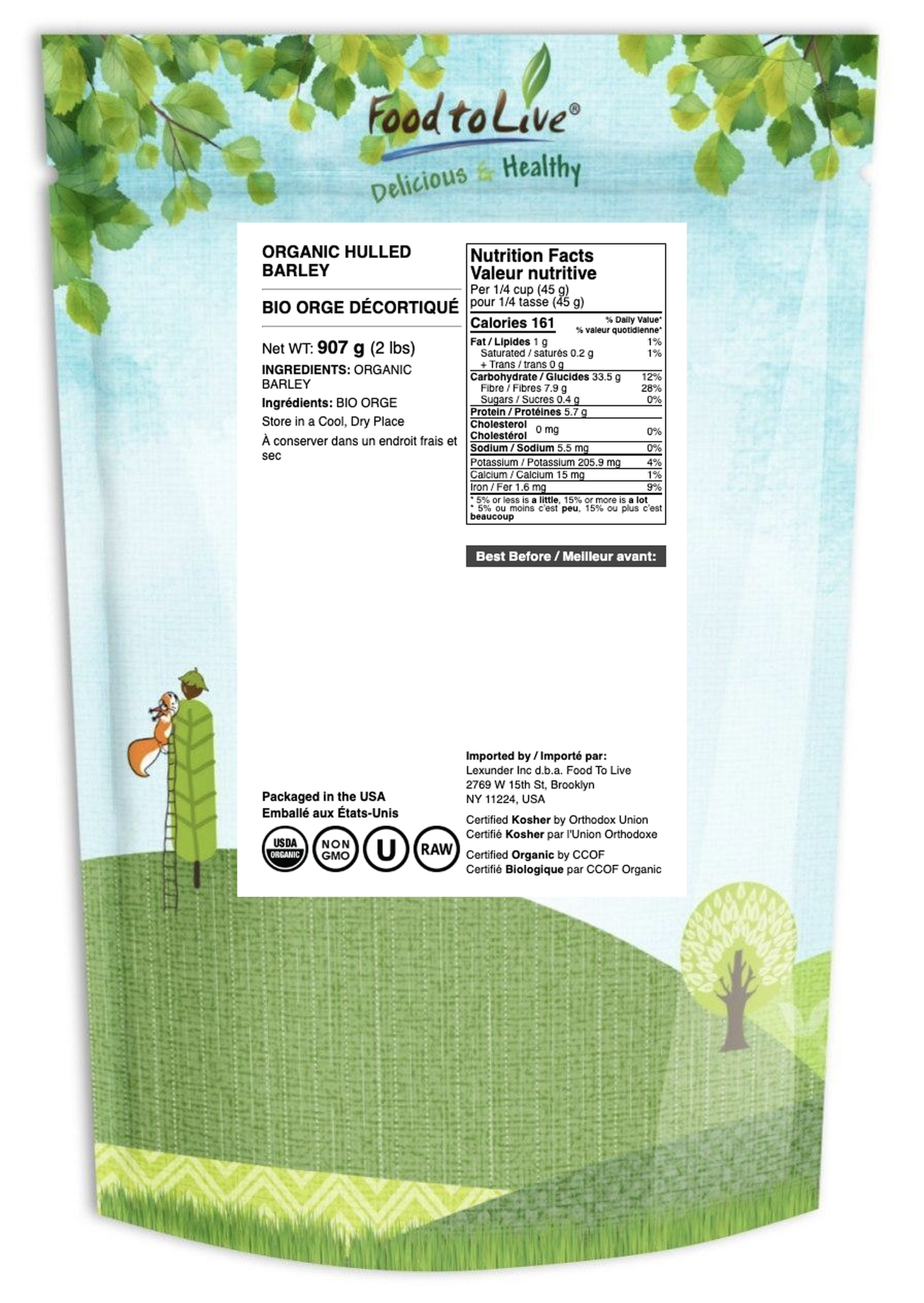 Bio geschälte Gerste - gentechnikfrei, koscher, roh, vegan - von Food To Live - Bild 59 von 65