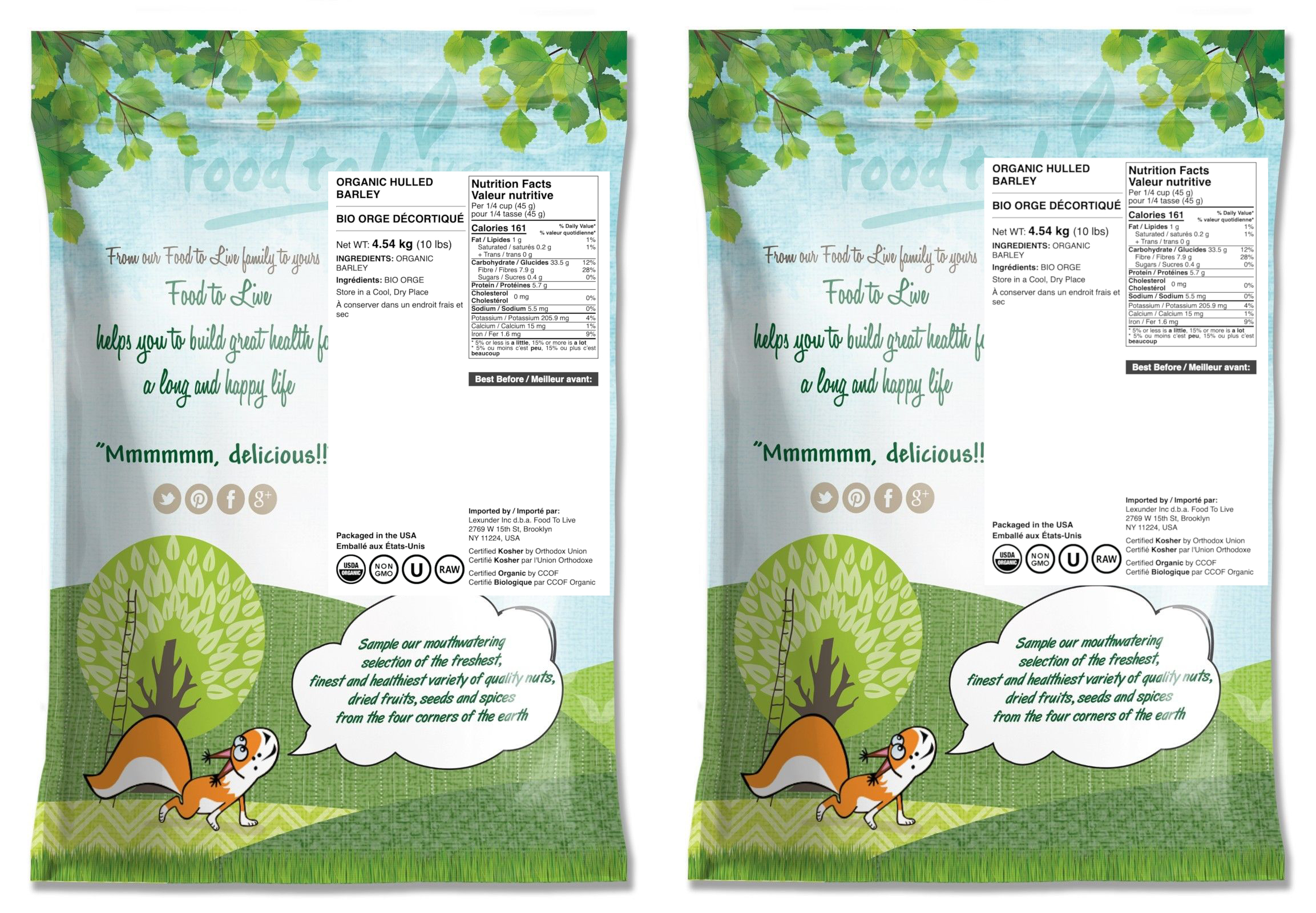 Bio geschälte Gerste - gentechnikfrei, koscher, roh, vegan - von Food To Live - Bild 43 von 65